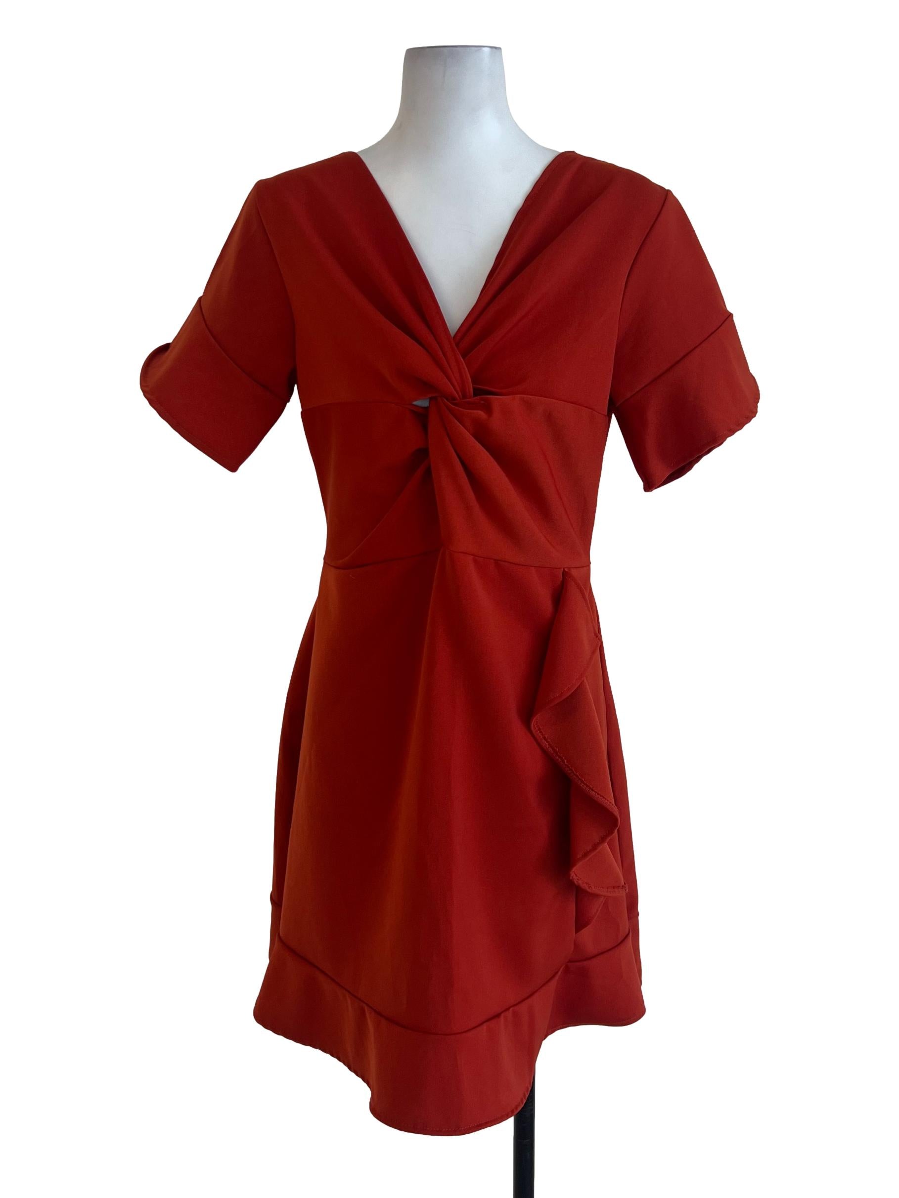 Orange Twist Top Dress