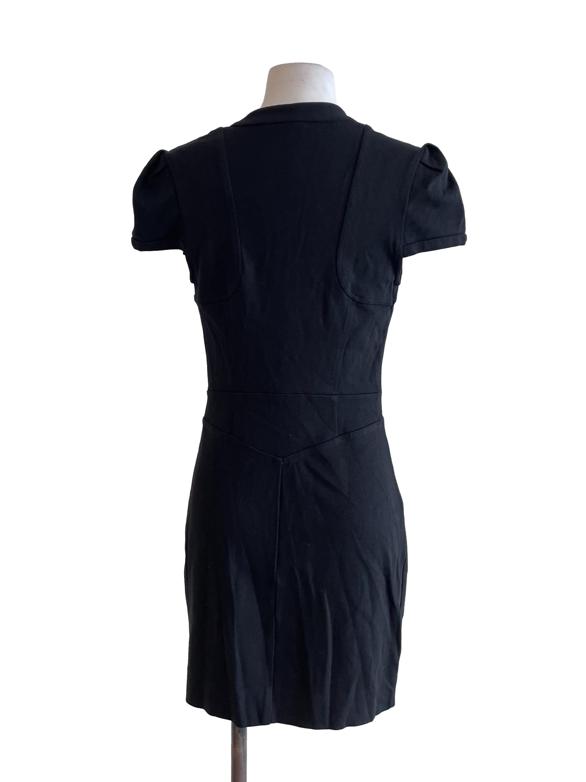Black V Neck Fit Dress