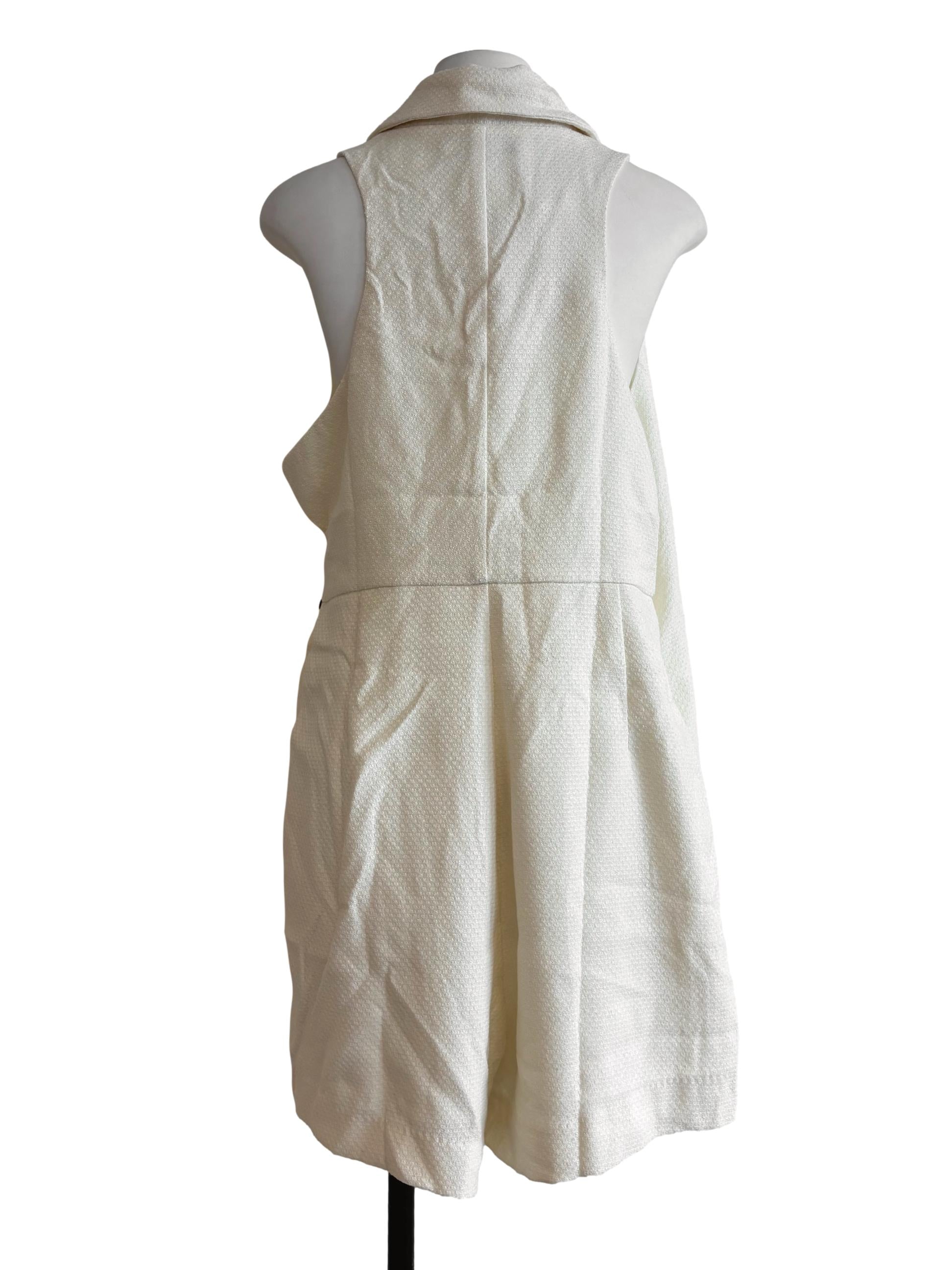 Alabaster White Collared Romper