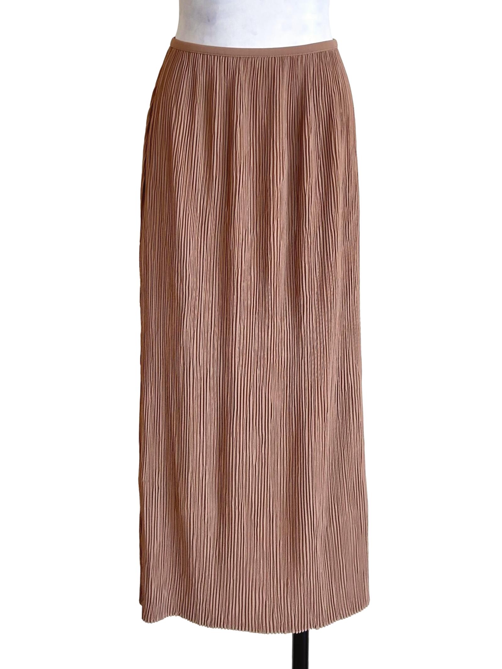 Pleated Column Midi Skirt OSN