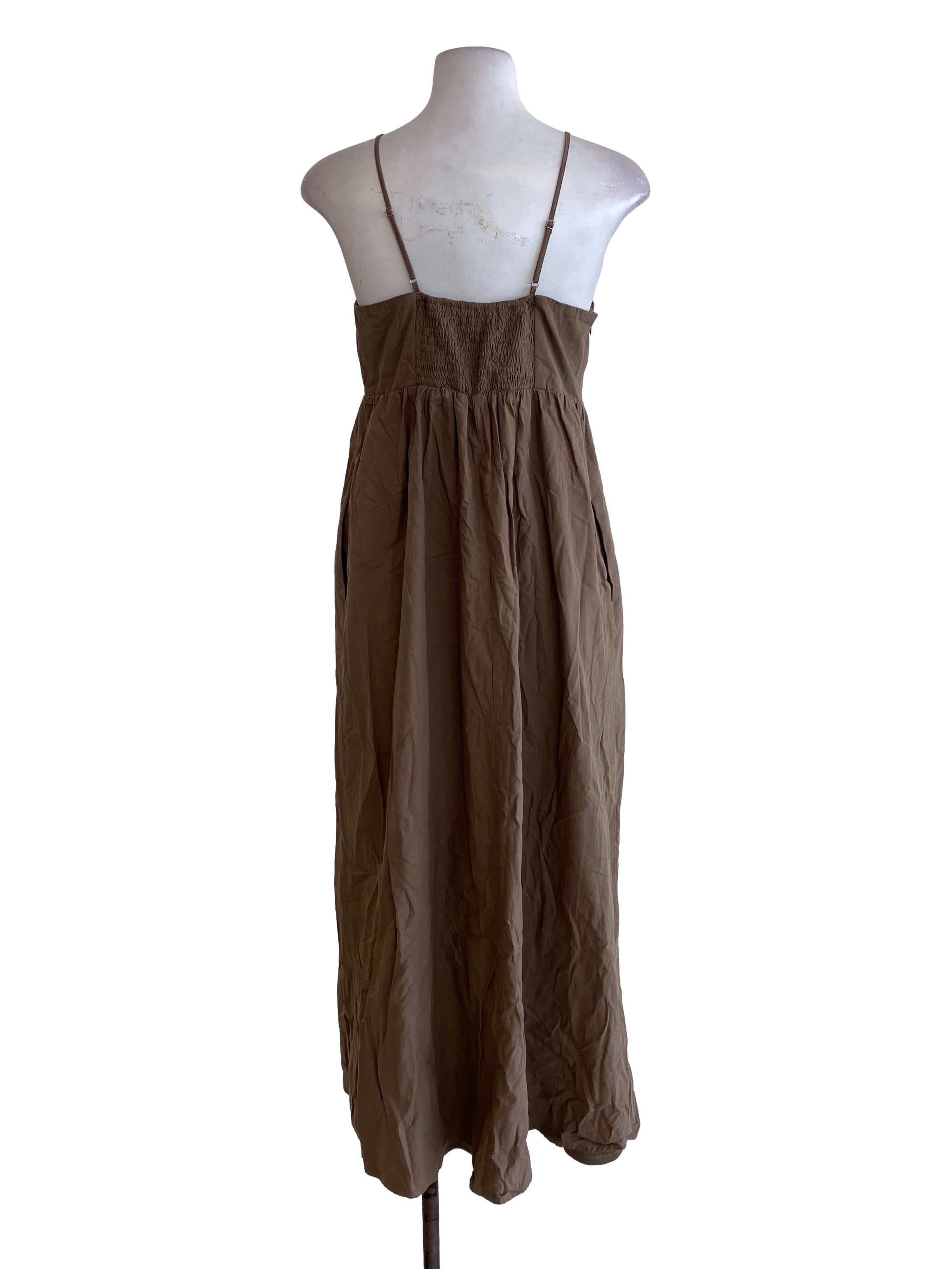 Coffee Blouson Dress