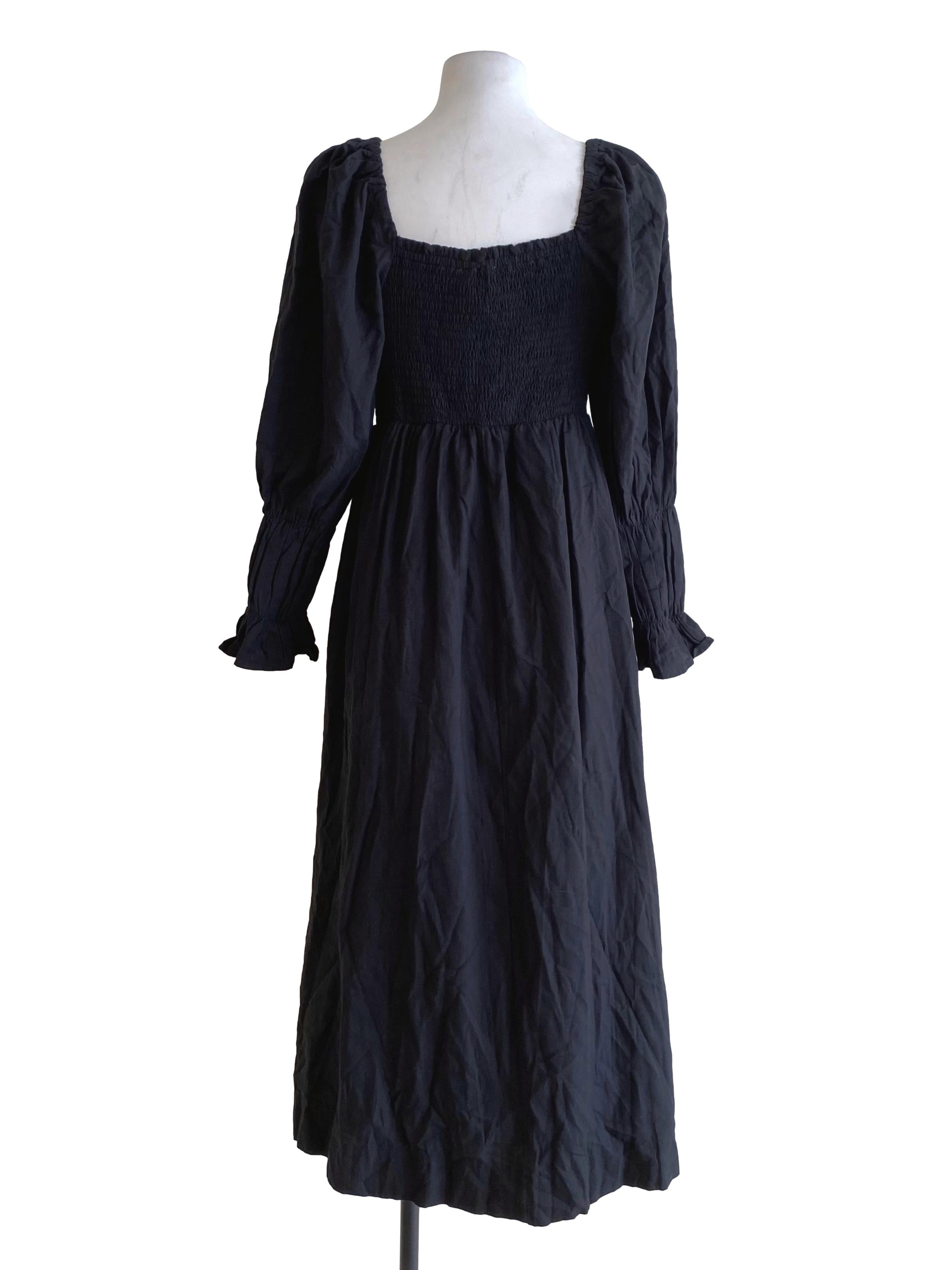 Grease Black Long Sleeve Dress