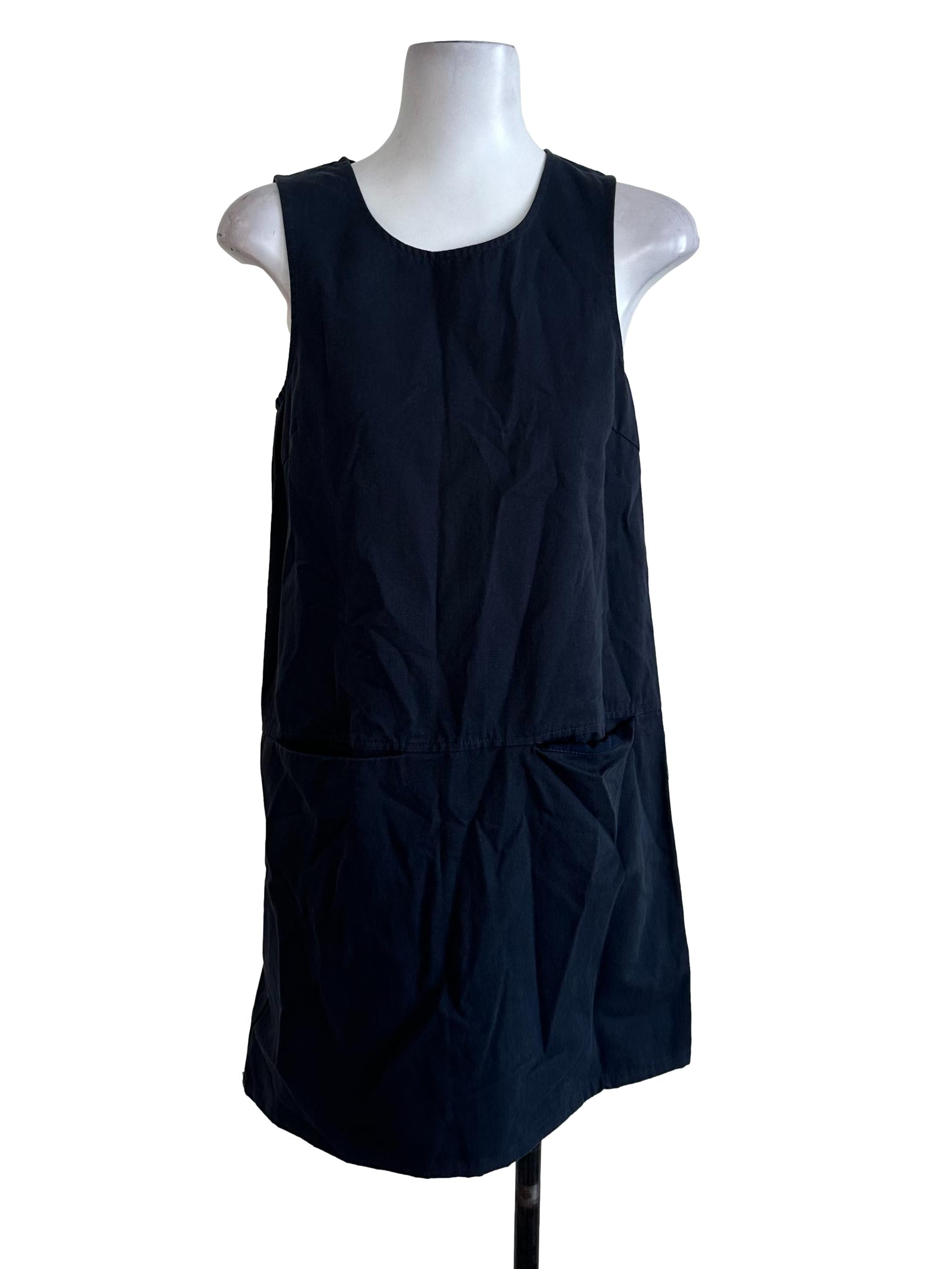 Navy Blue Plain Tunic Dress