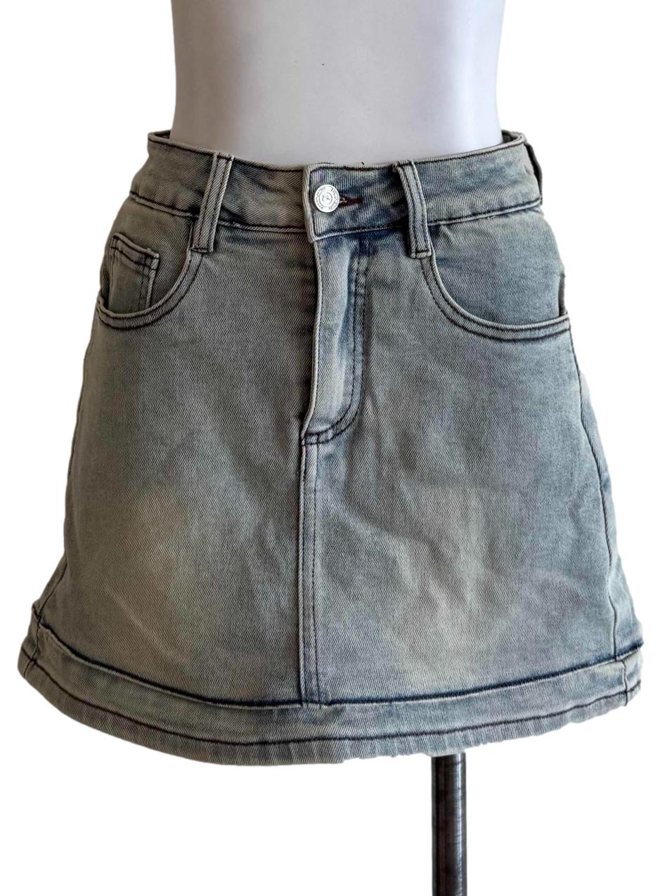 Light Denim Skort