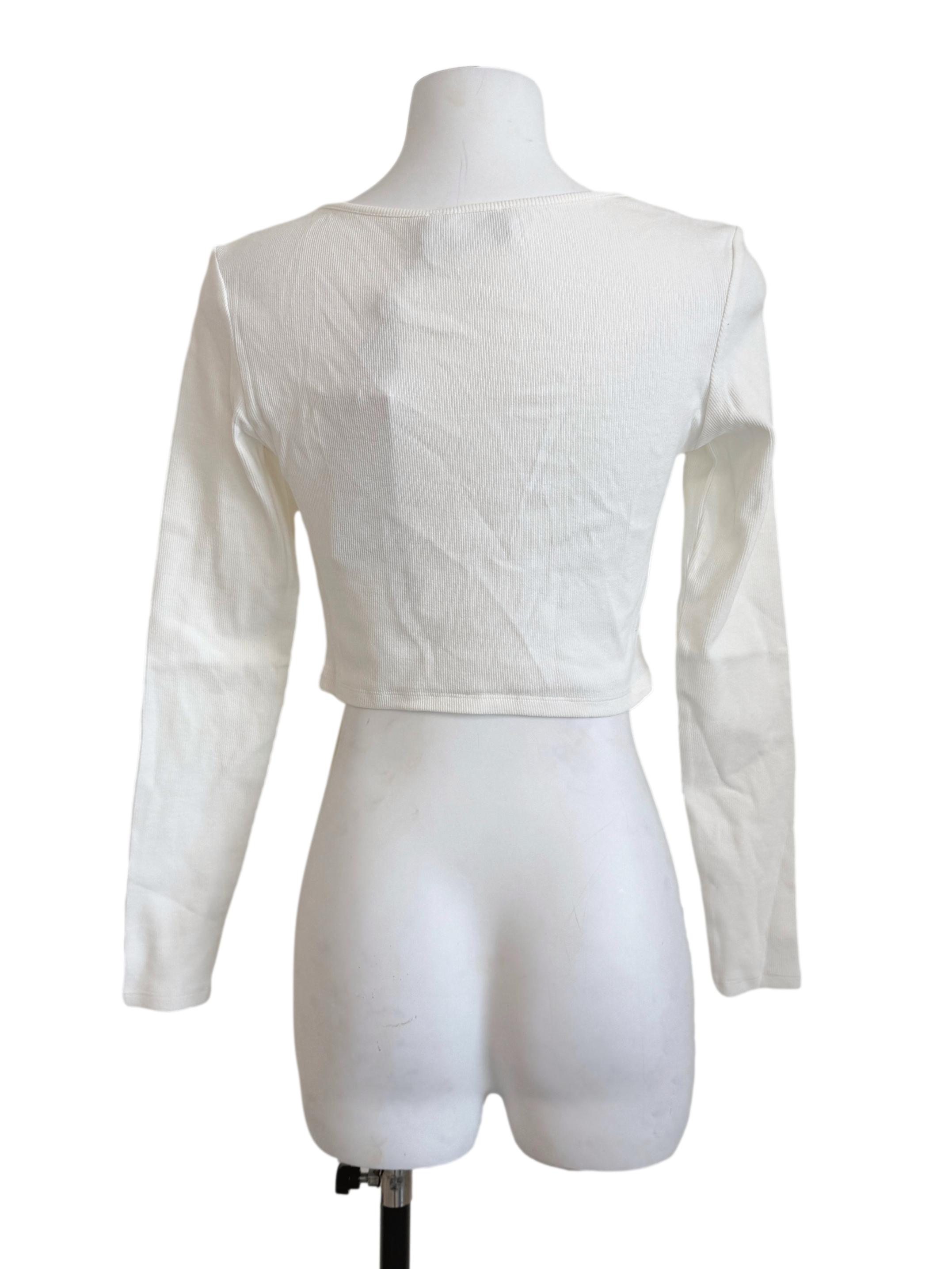 White Square Neck Top YHF