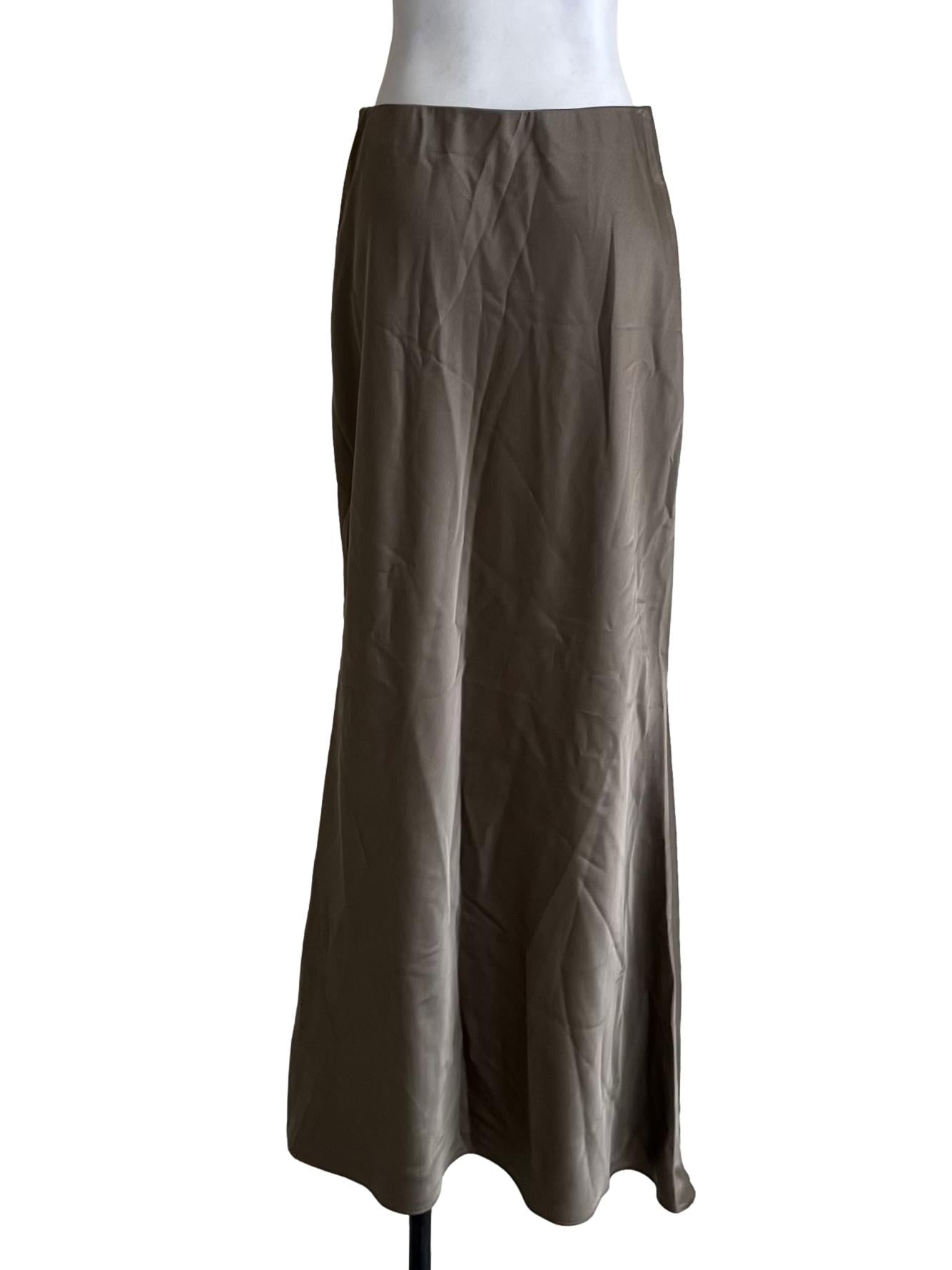 Cedar Brown High Waisted A-Line Skirt