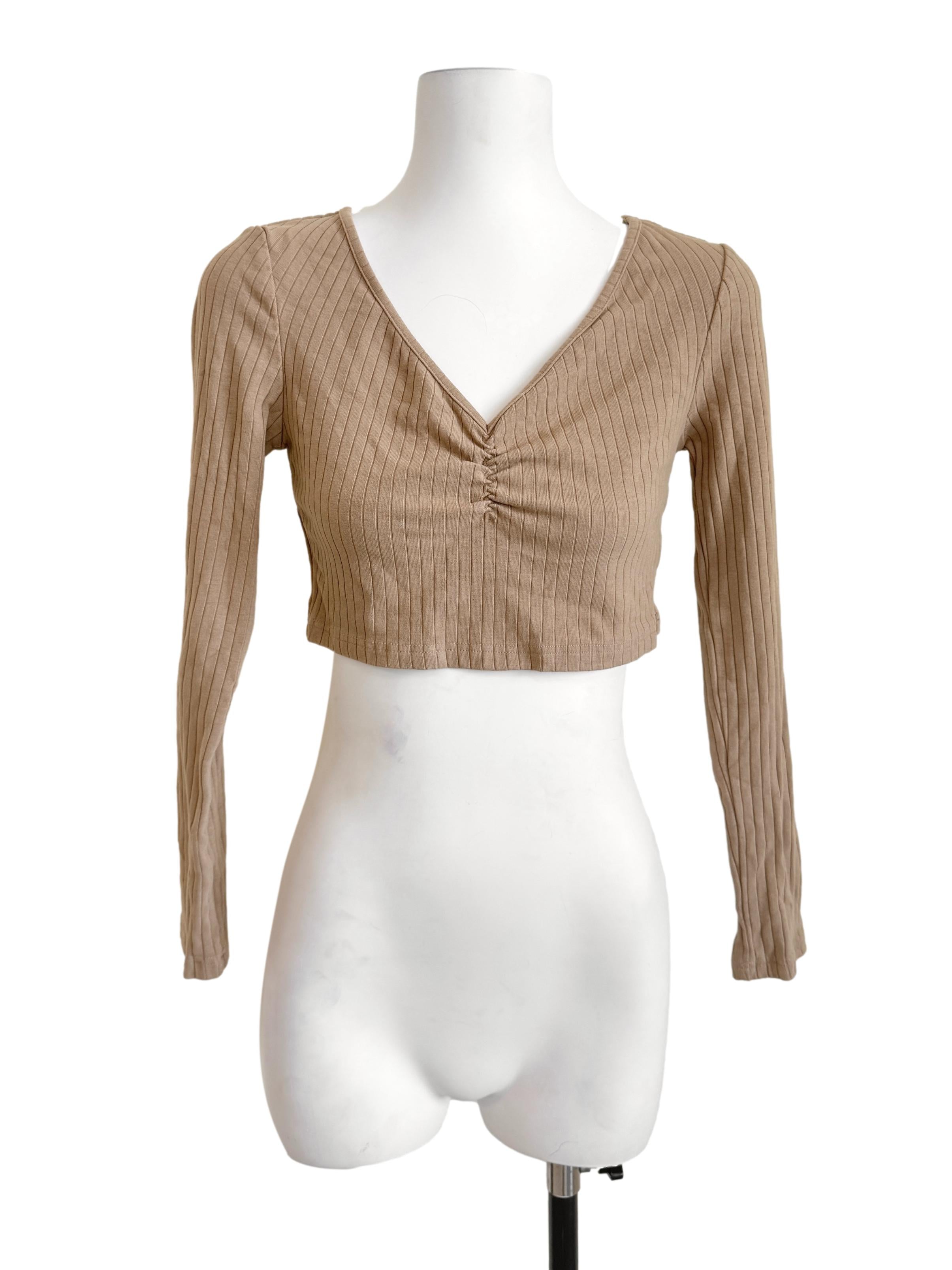 Tortilla Brown Knit Top