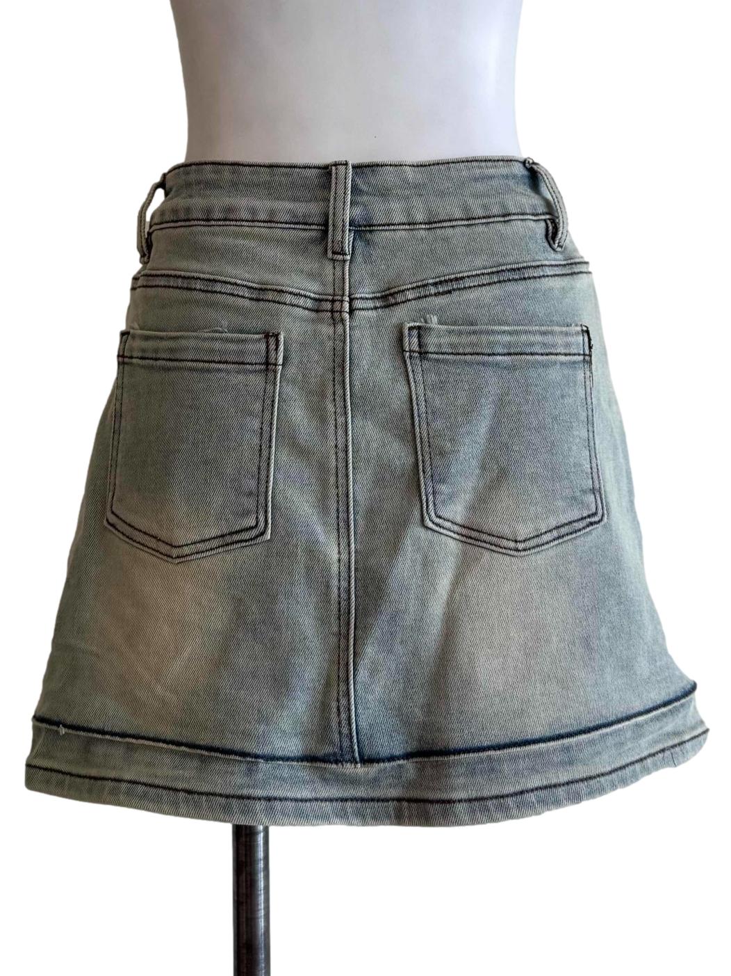 Light Denim Skort
