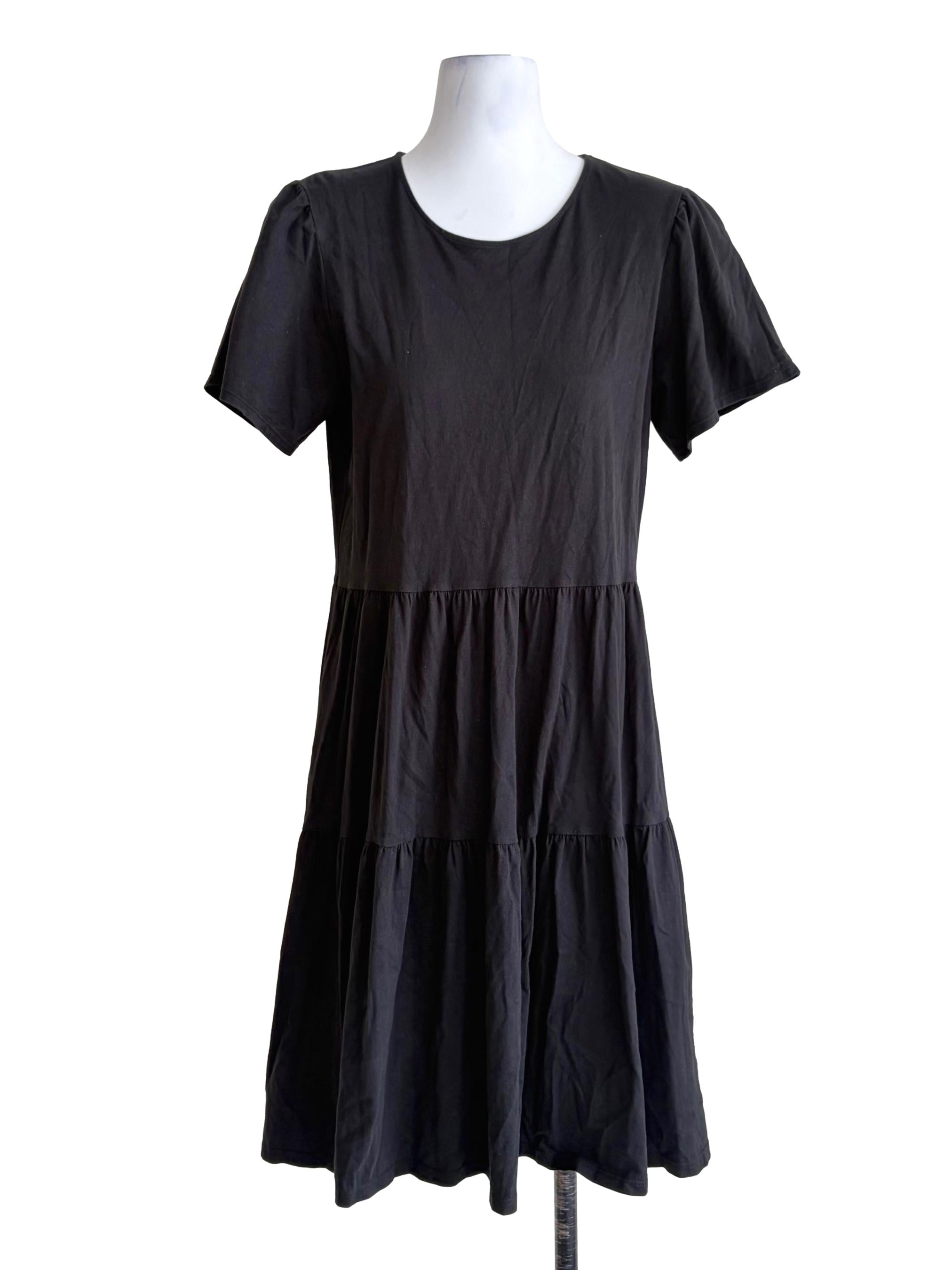 Black Tiered T-Shirt Dress