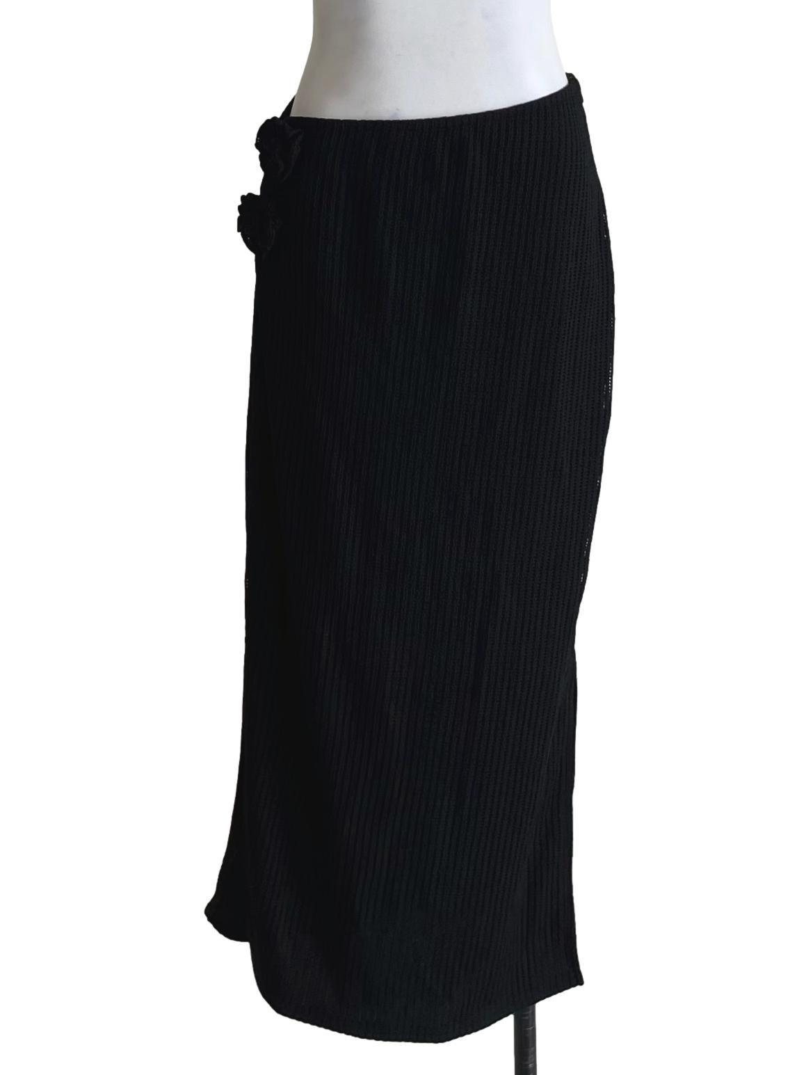 Black Lace Pencil Skirt