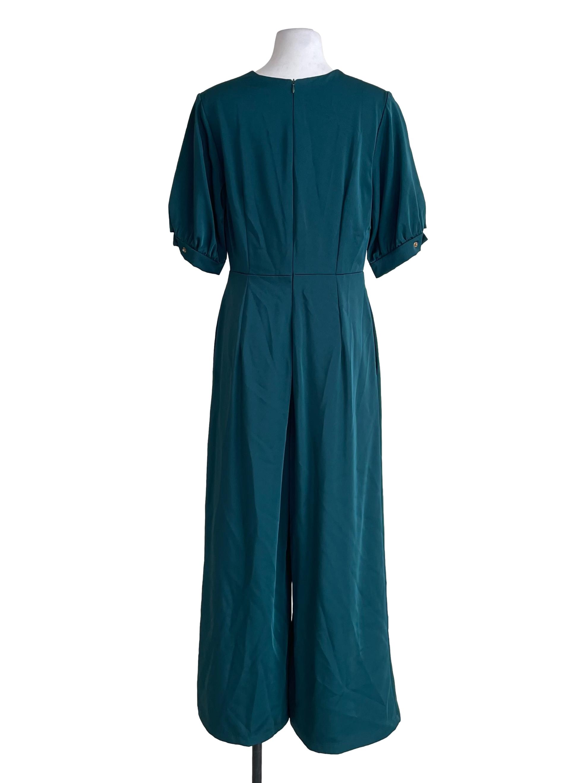 Ocean Blue Wendy Button Wrap Jumpsuit