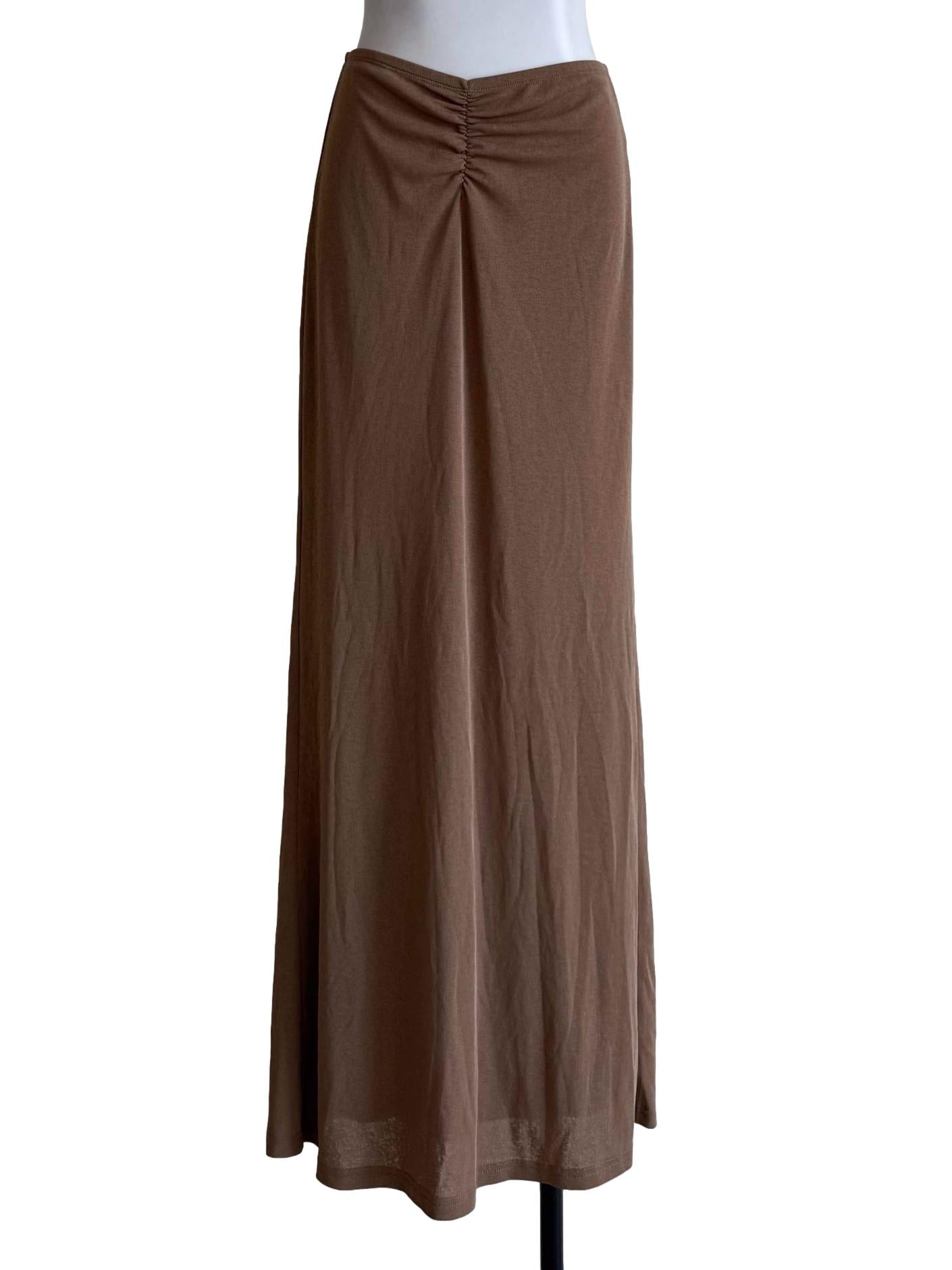 Milky Brown Straight Cut Skirt