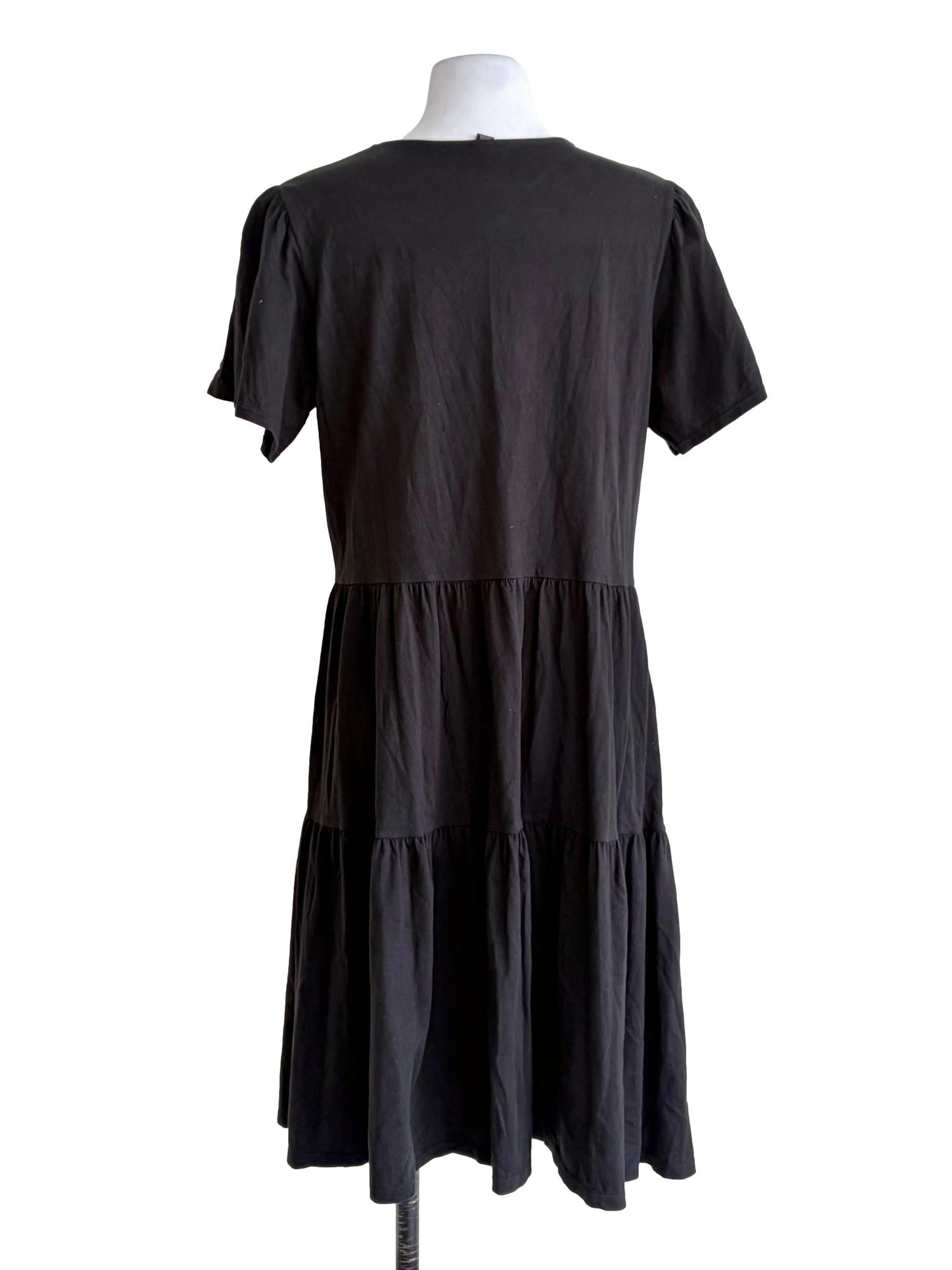 Black Tiered T-Shirt Dress