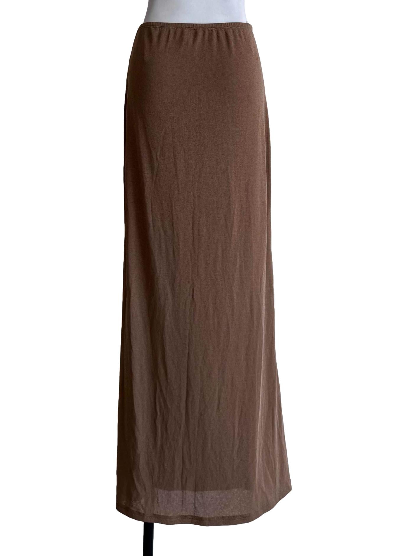 Milky Brown Straight Cut Skirt