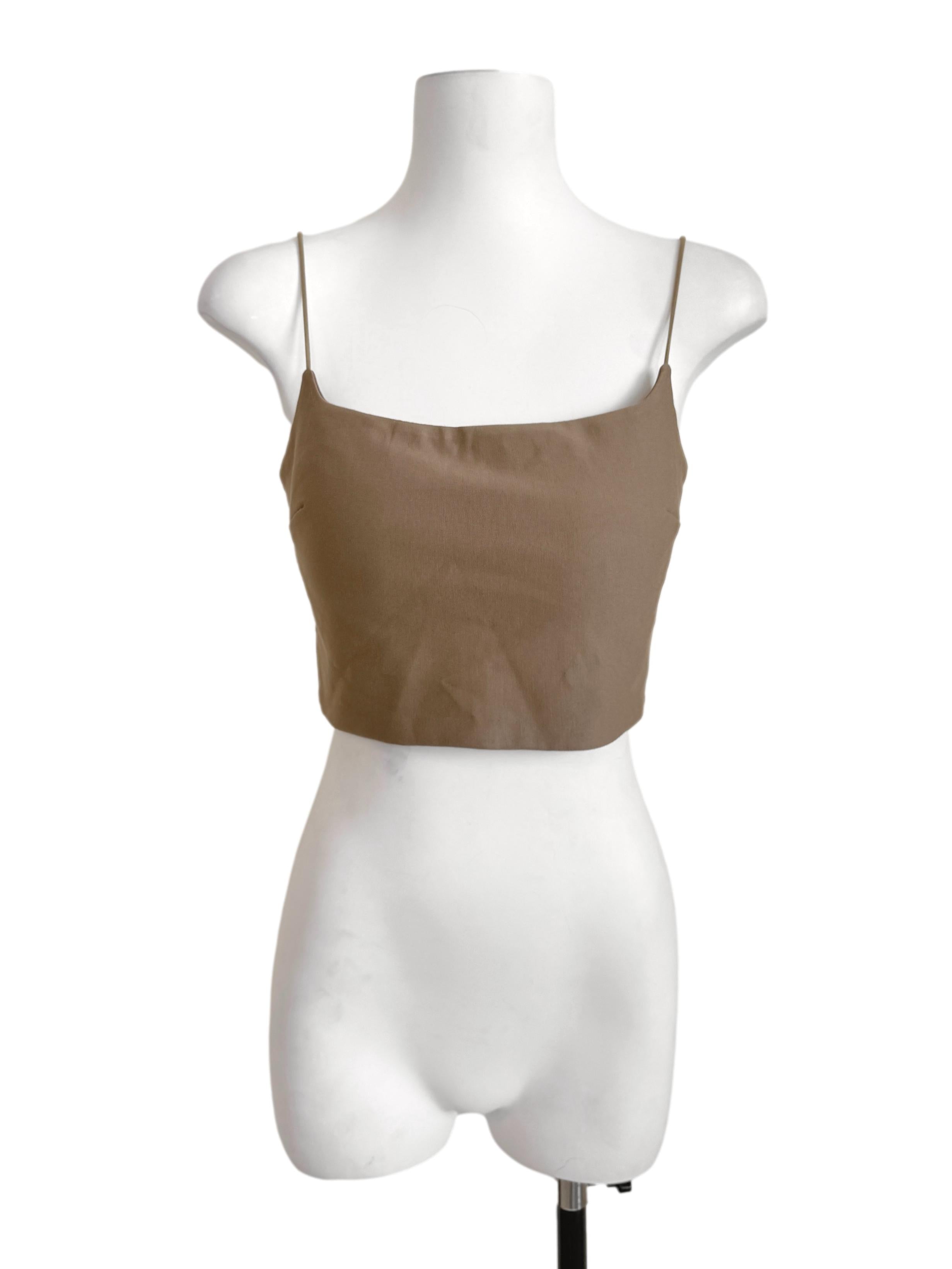 Tortilla Brown Spaghetti Strap Top