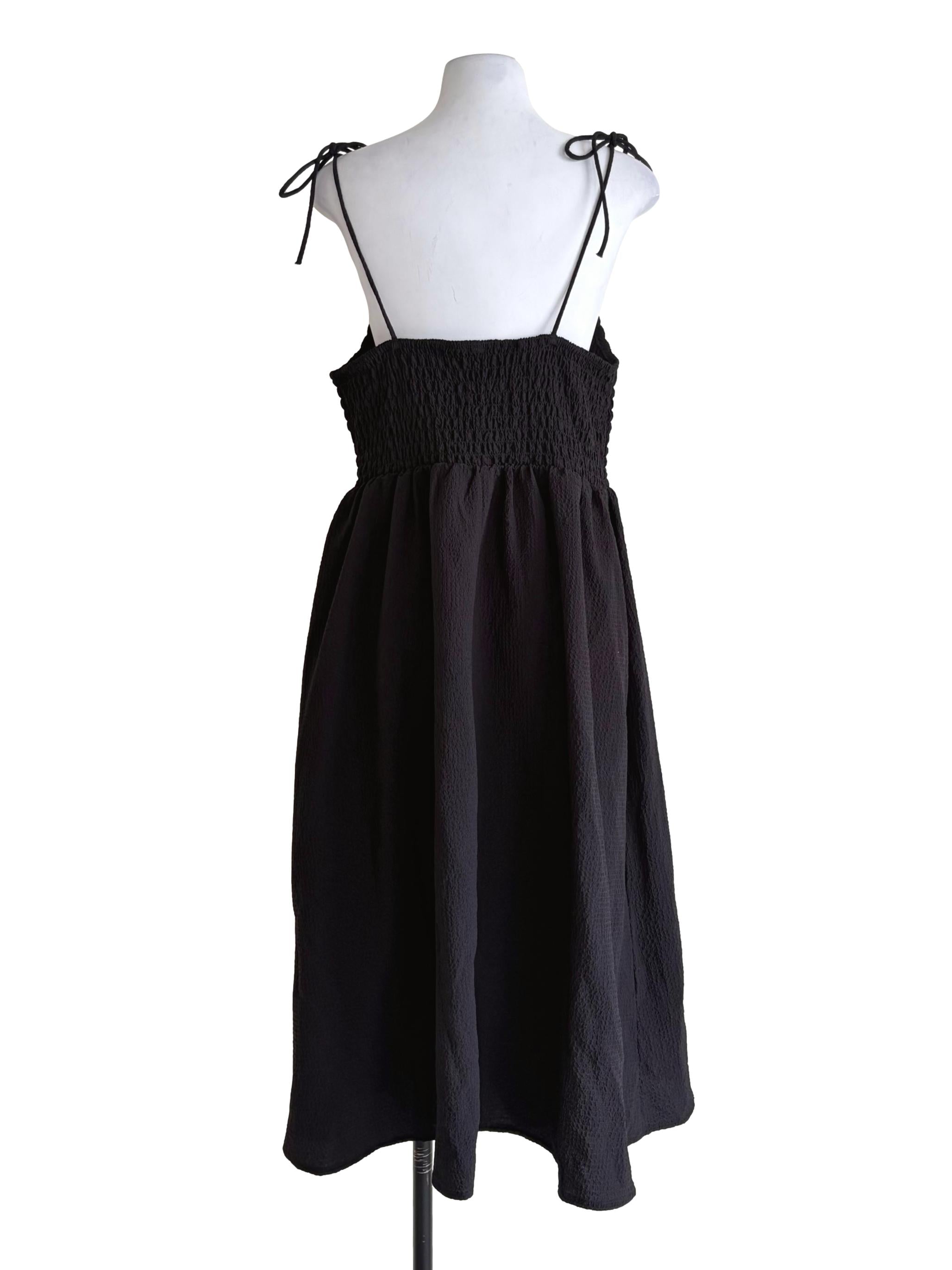Black Smocked Bodice Sundress