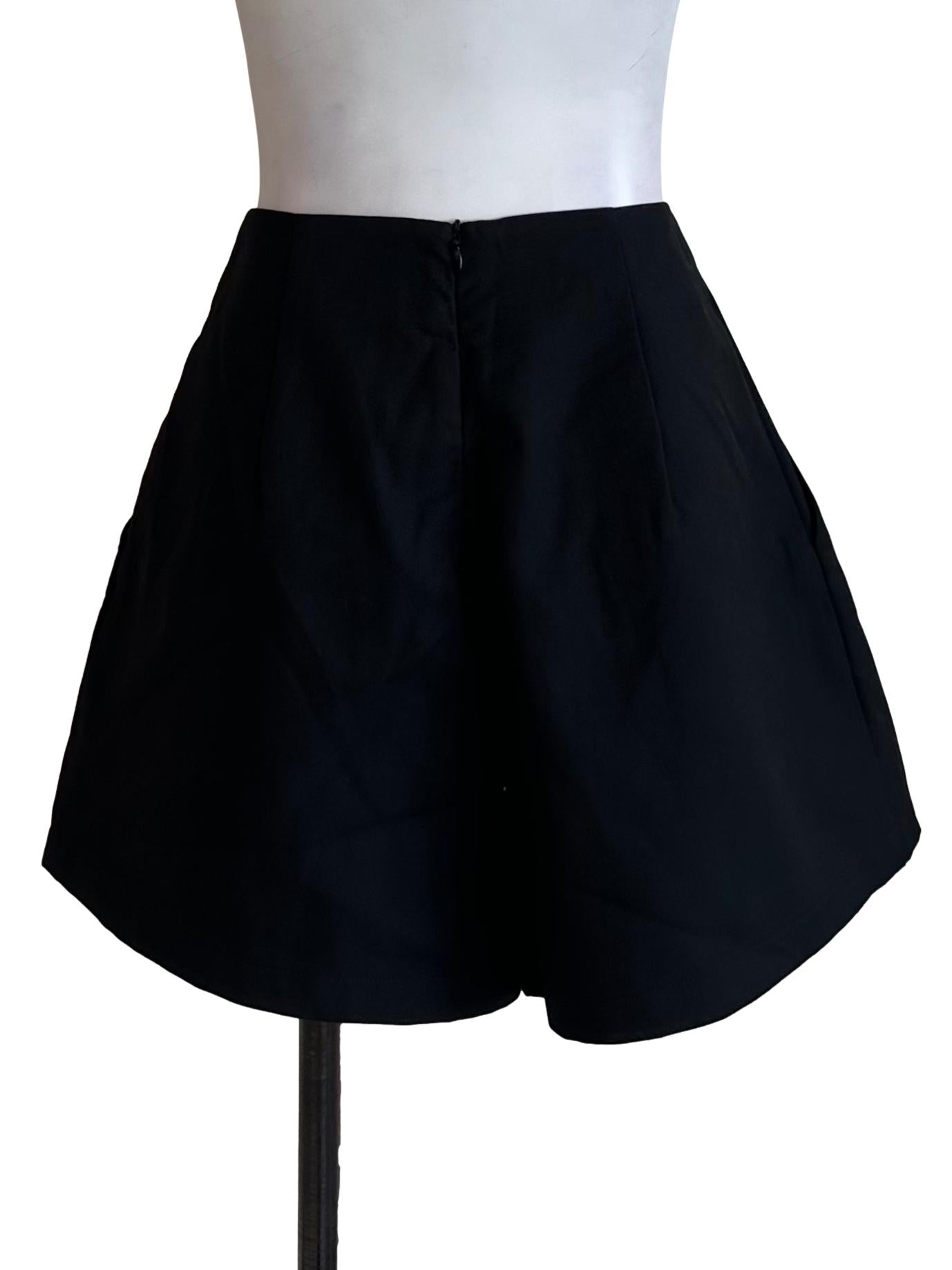 Raven Black Box Pleated Shorts