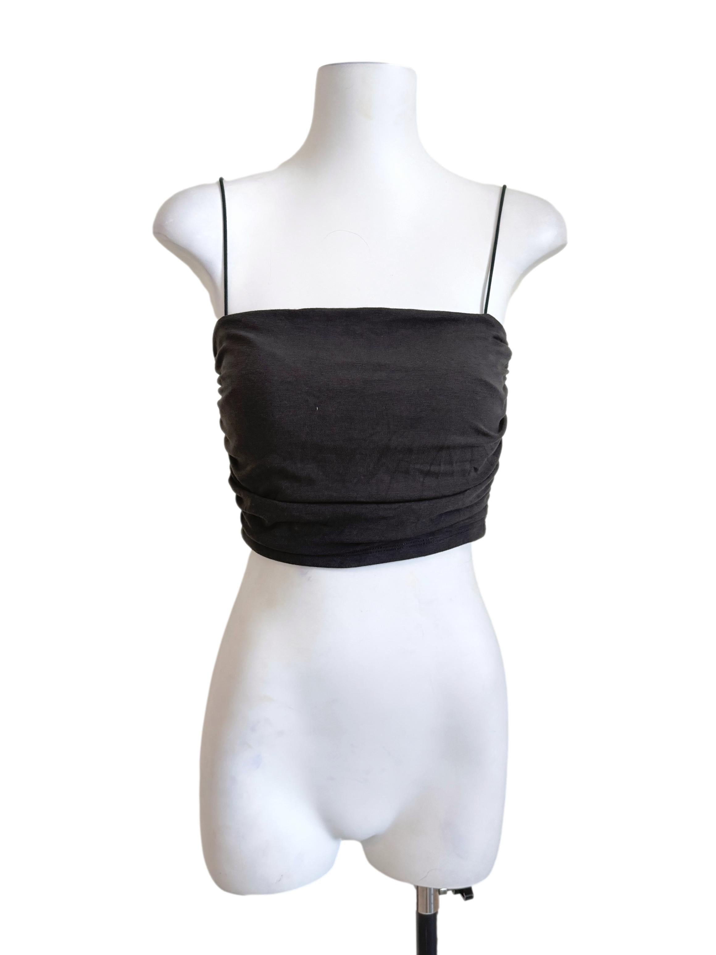 Iron Grey Ruched Side Top