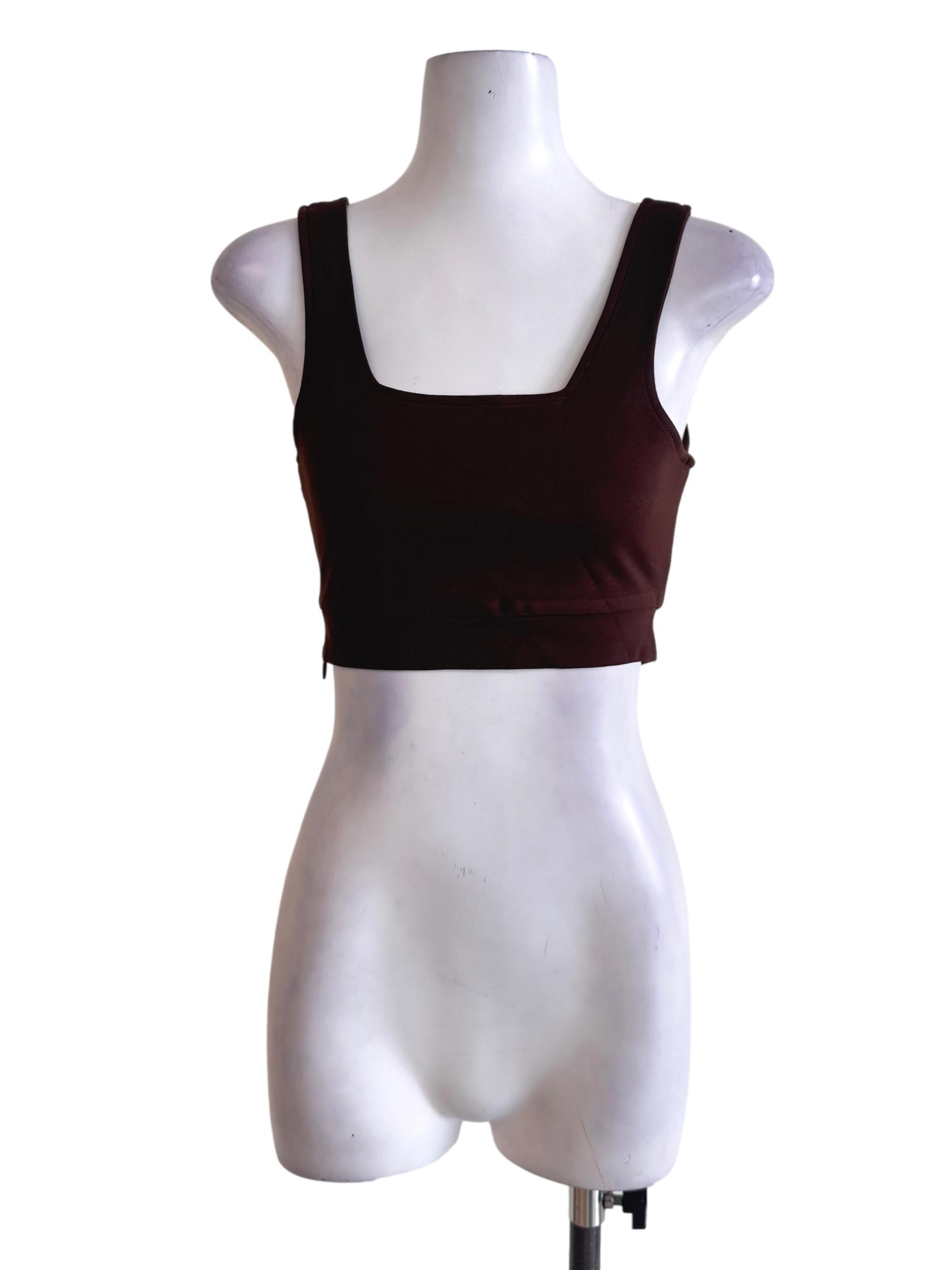 Brown Crop Top YHF