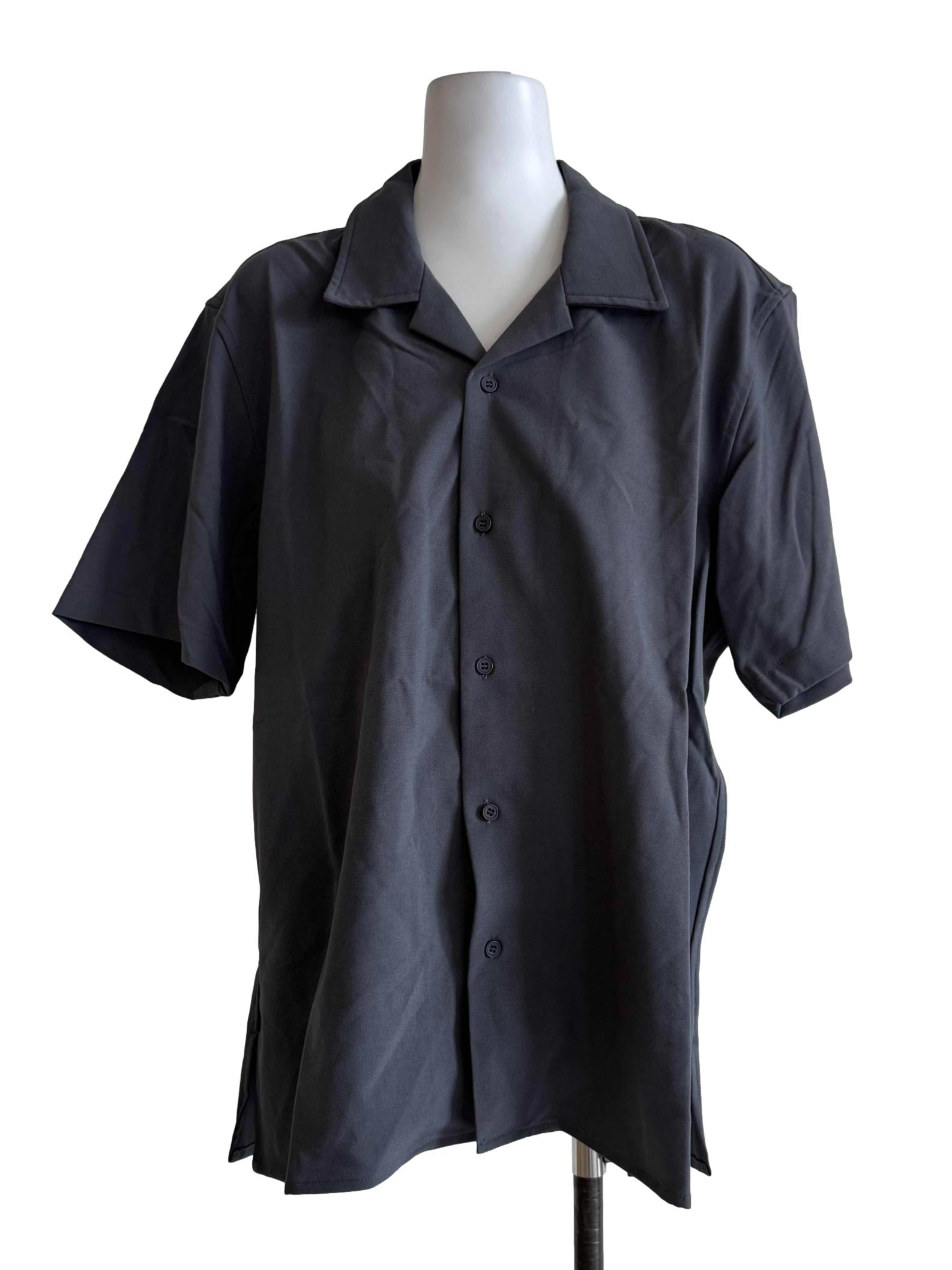 Steel Grey Short Sleeve Blouse