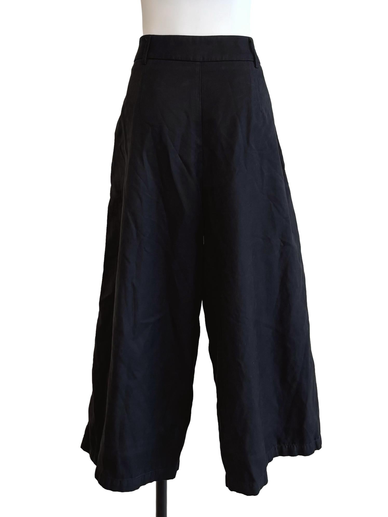 Raven Black Wide Relaxed Pants