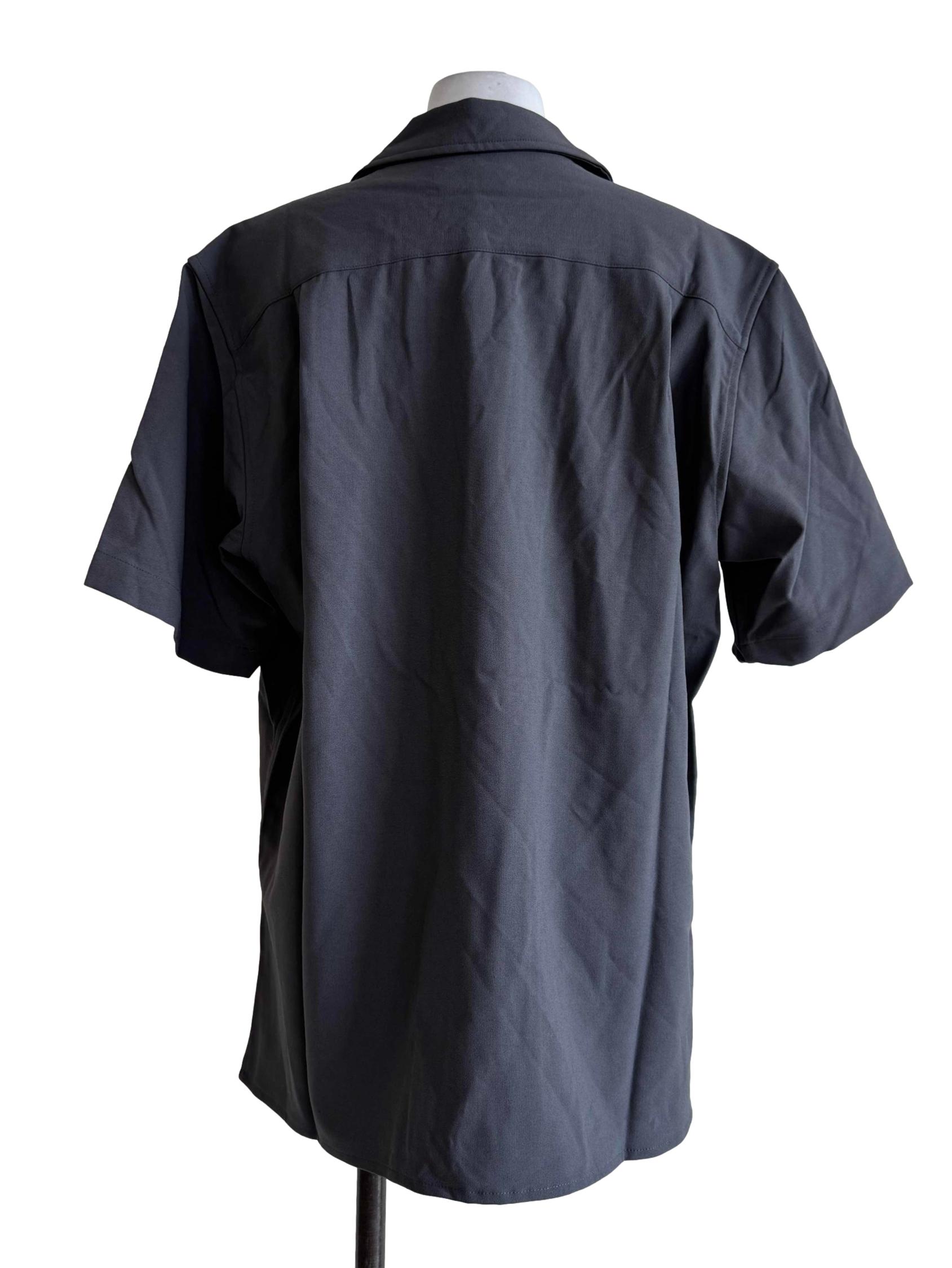 Steel Grey Short Sleeve Blouse