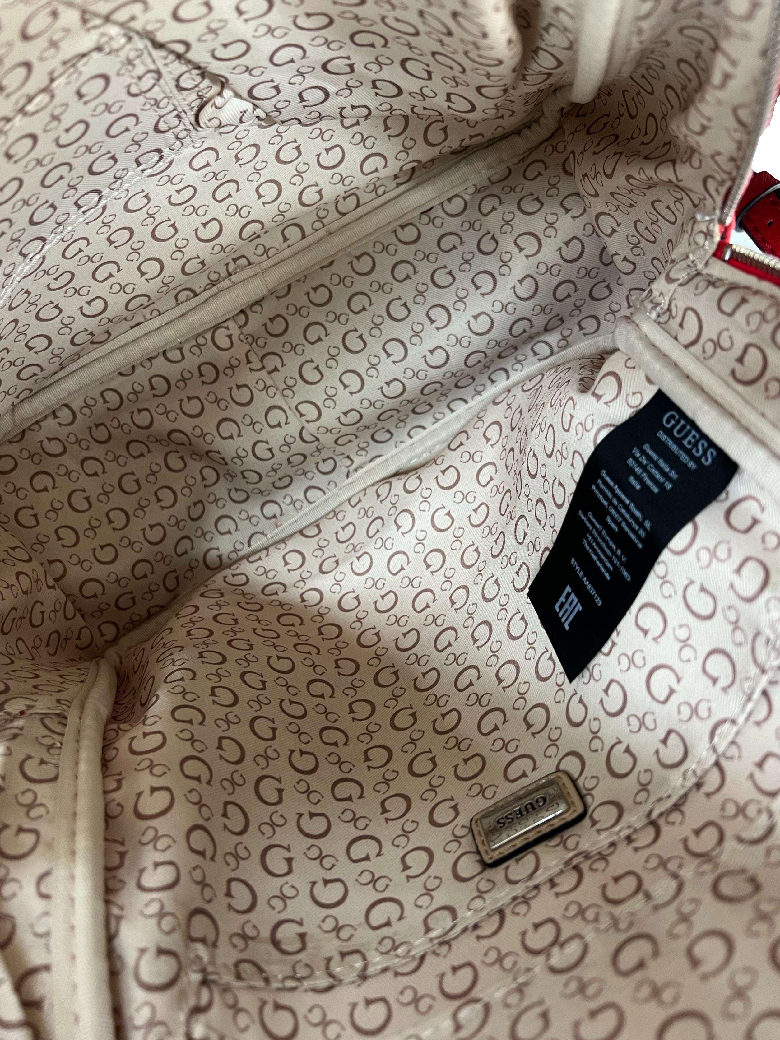 Red Leather Guess Backpack CSN