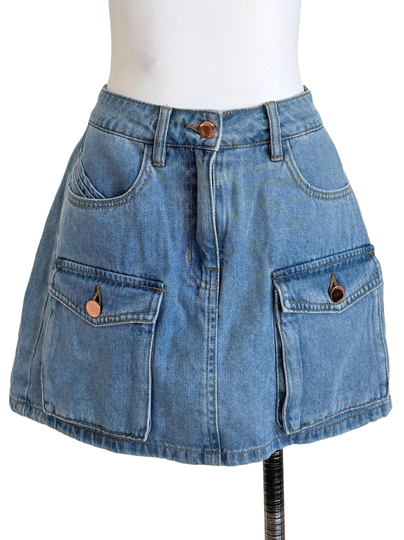 Denim Light Blue Skorts