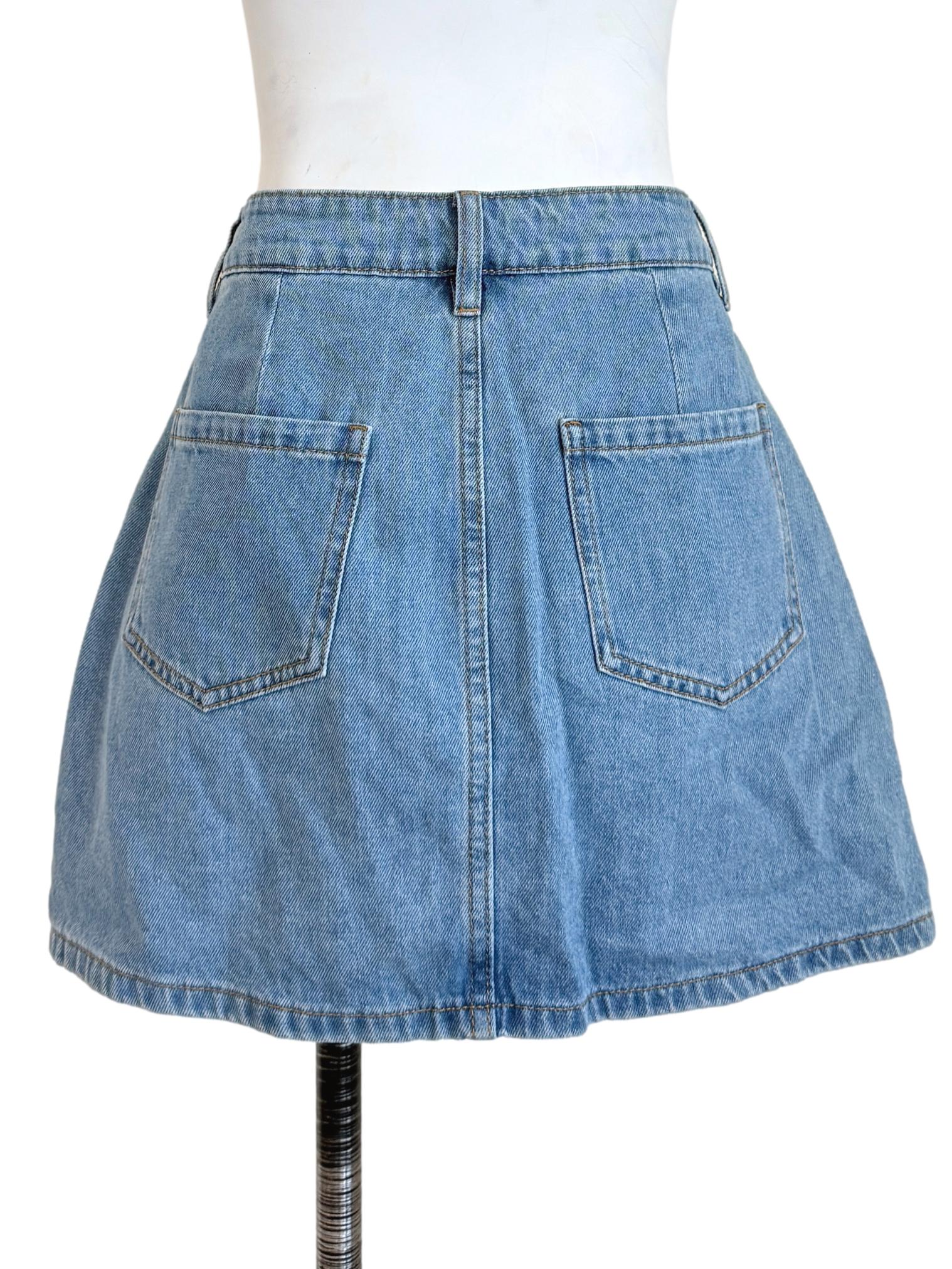 Denim Light Blue Skorts