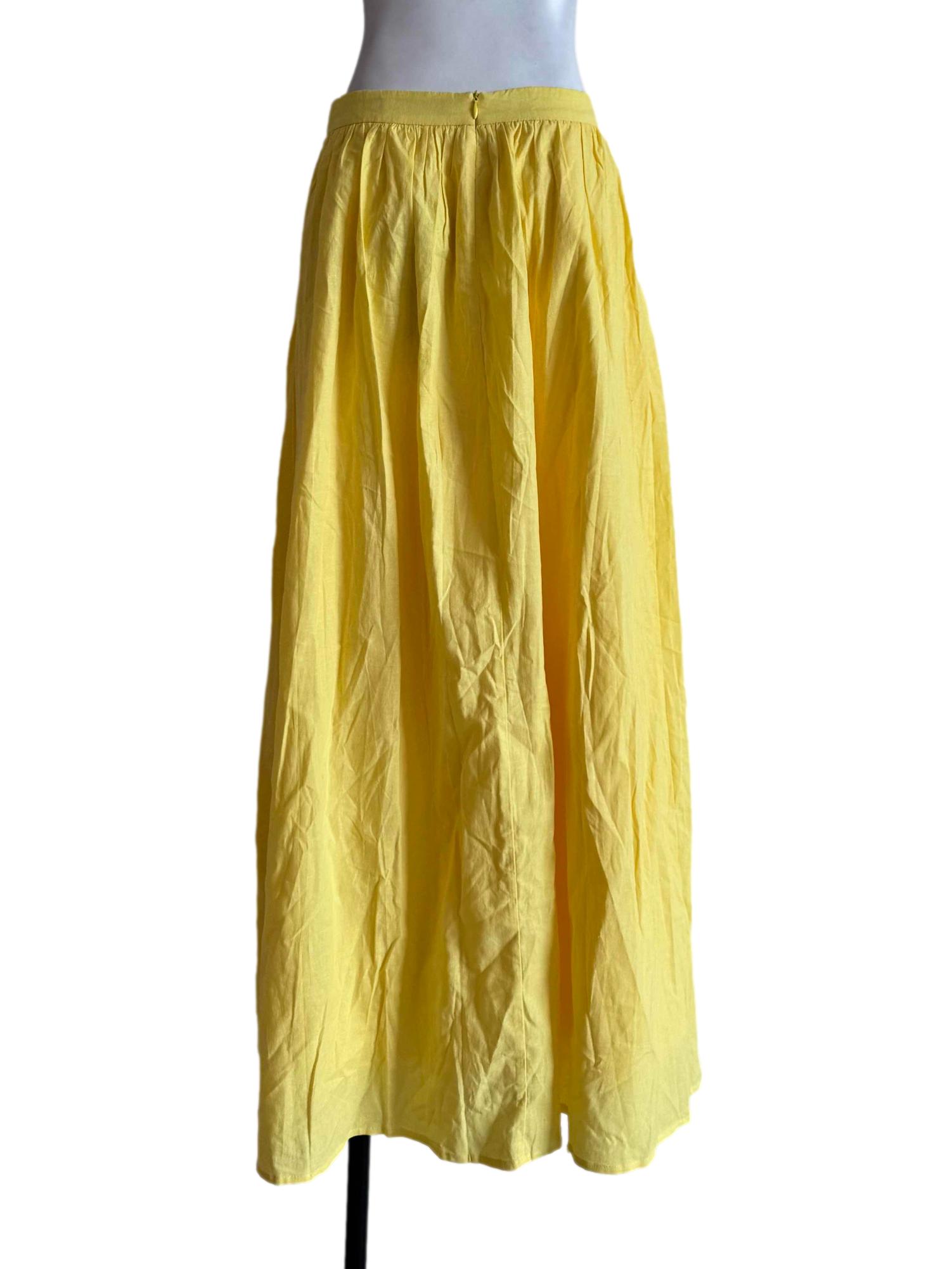 Bright Marigold Front Slit Skirt