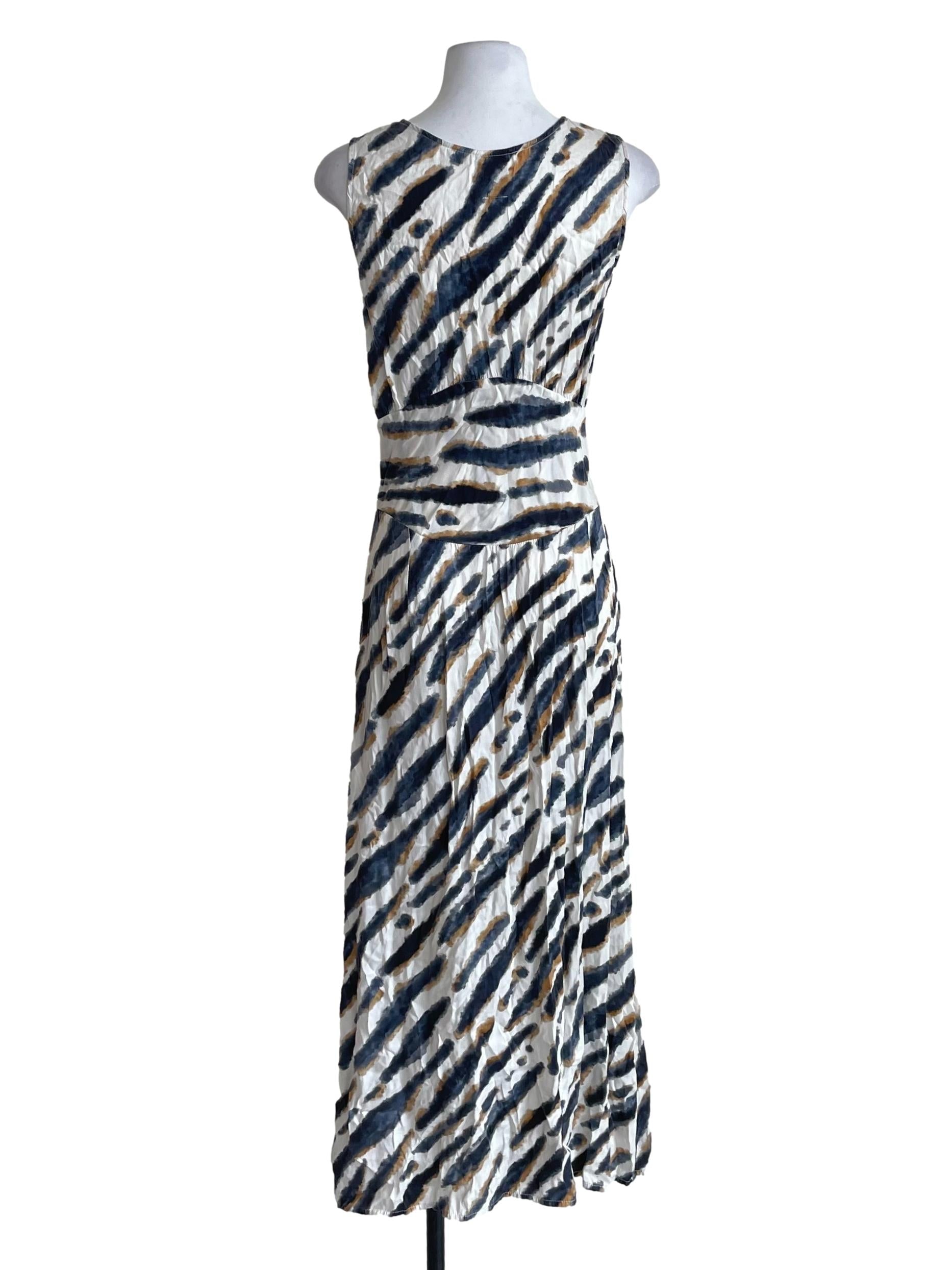 White Printed Snatch Button Down Dress