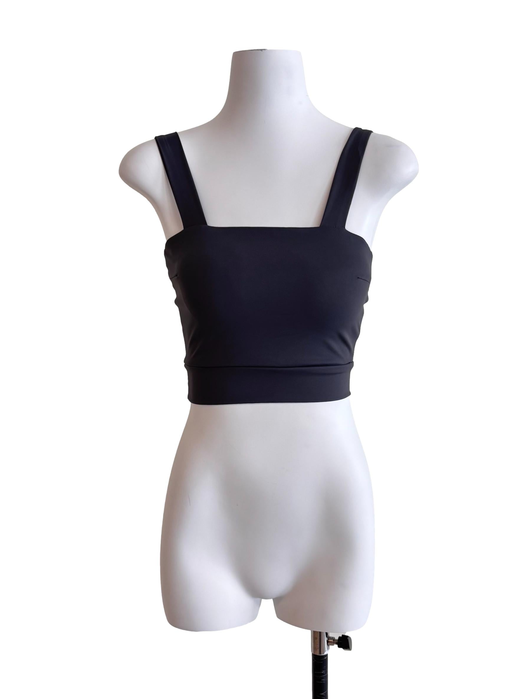 Anchor Grey Fitted Cropped Tank Top