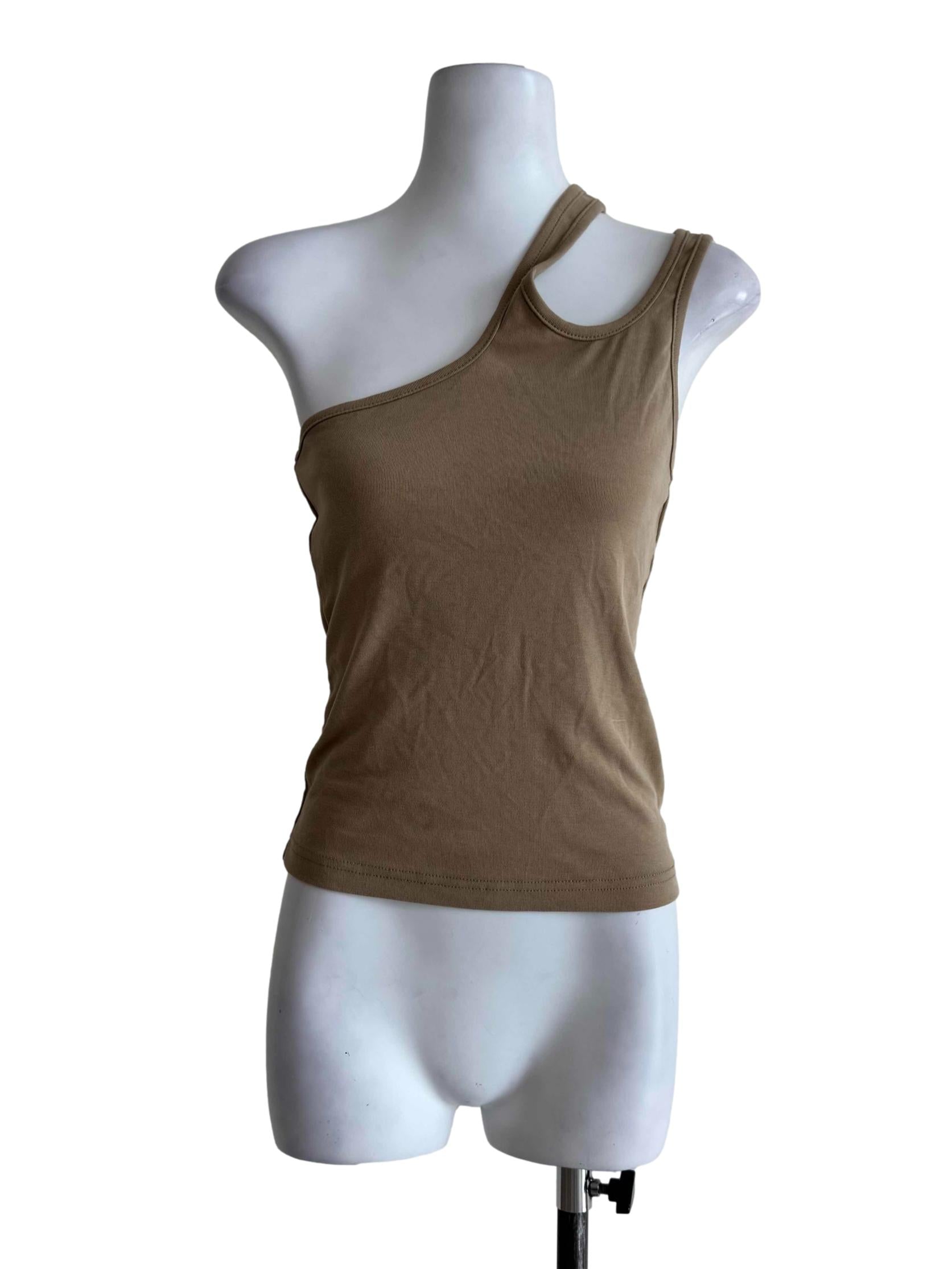 Camel Brown Asymmetrical Top