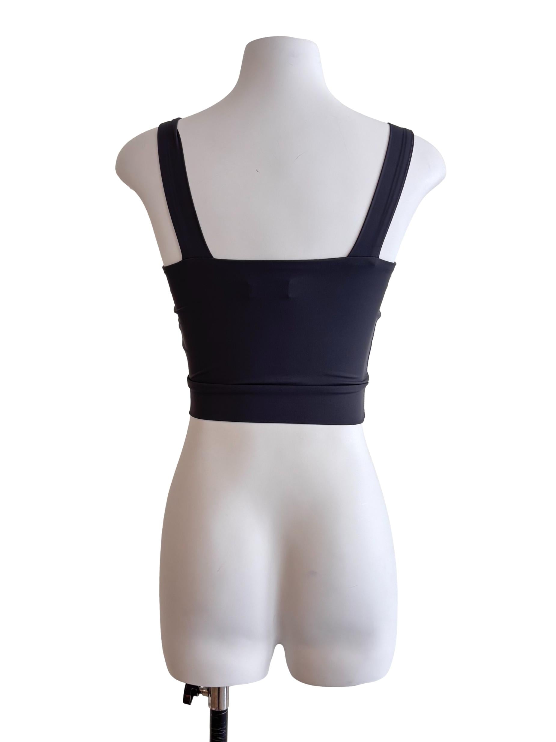 Anchor Grey Fitted Cropped Tank Top