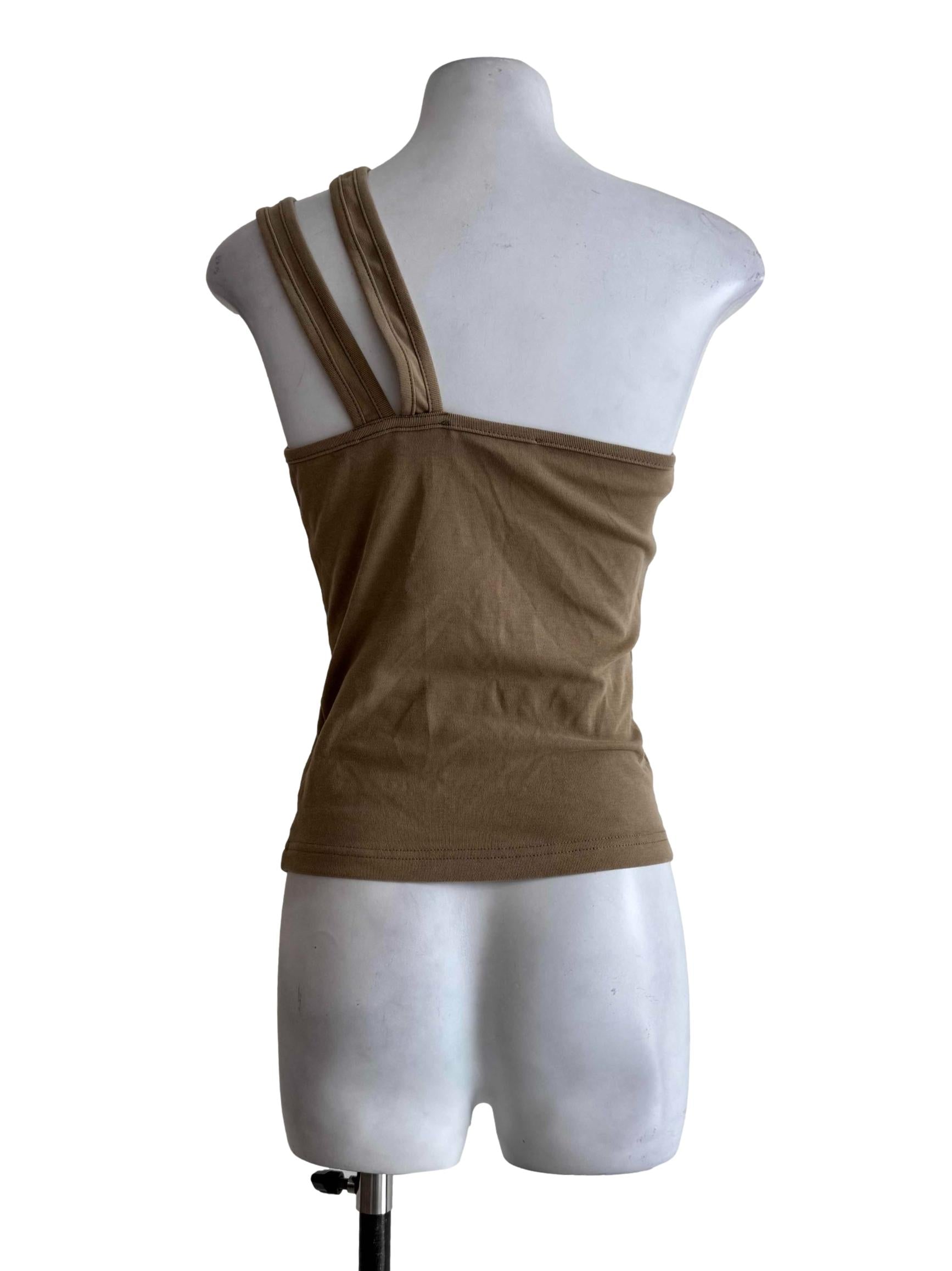 Camel Brown Asymmetrical Top