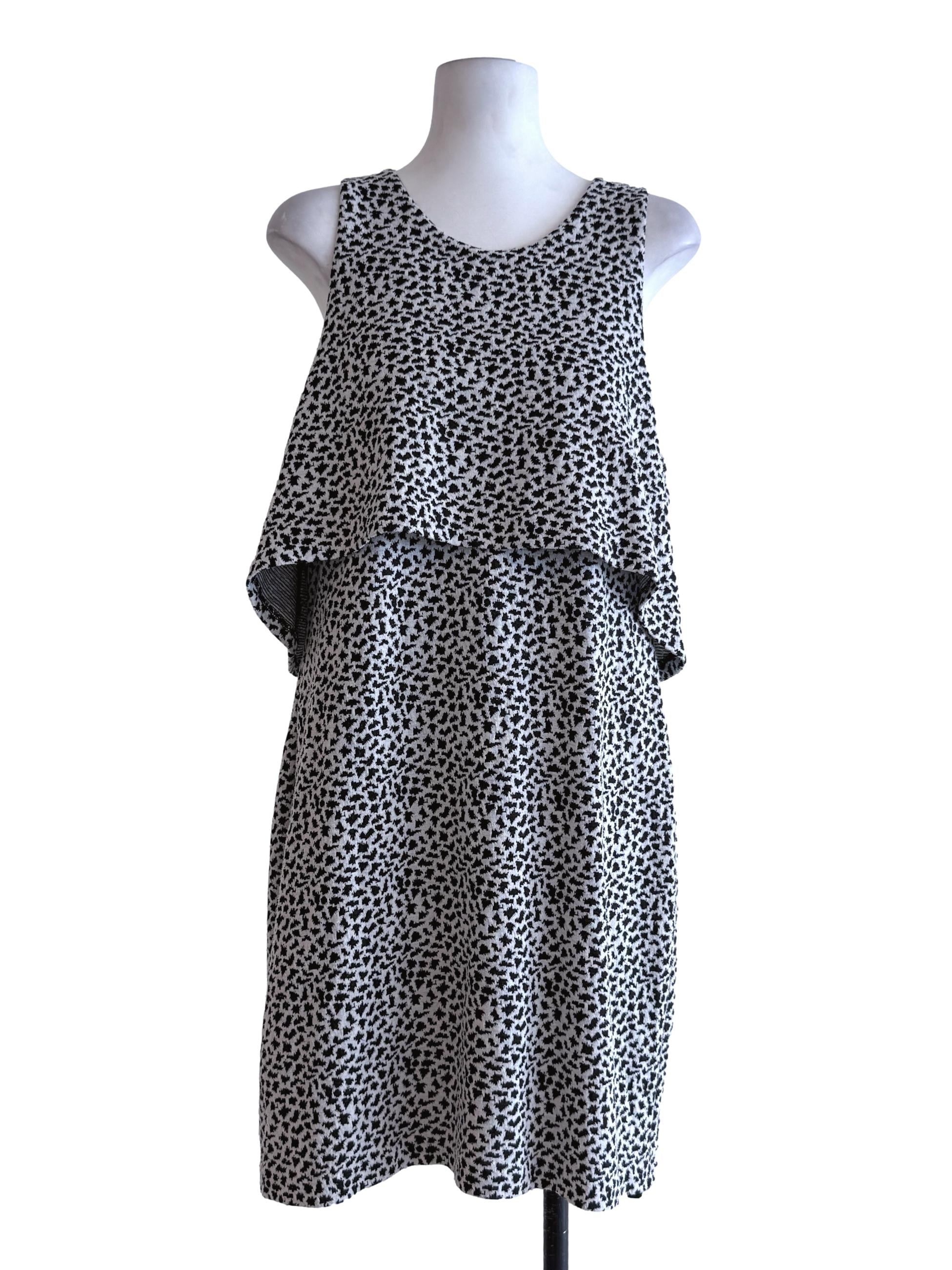 Black & White Pattern Sleeveless Dress