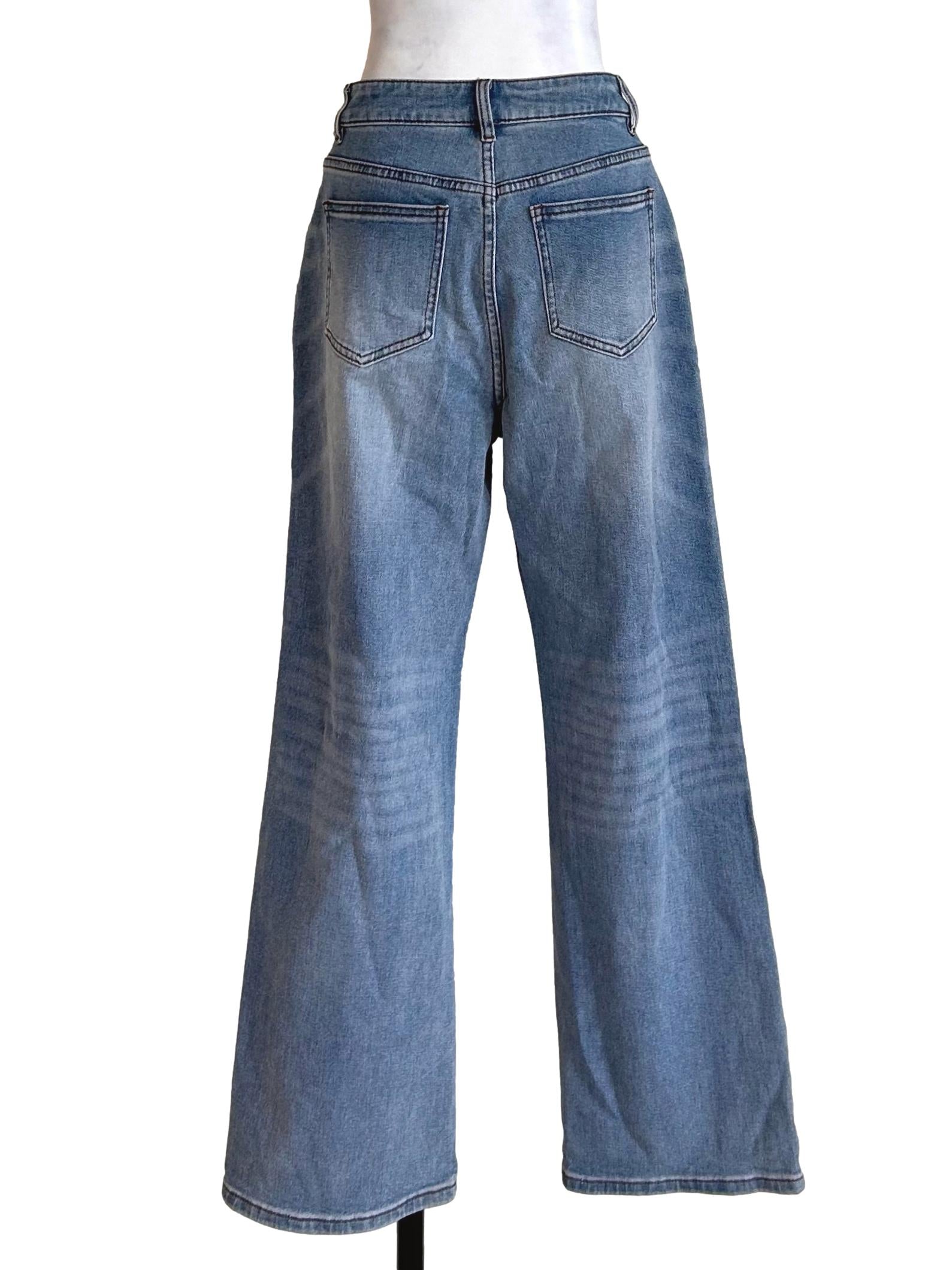 Medium Wash Wide Leg Jeans