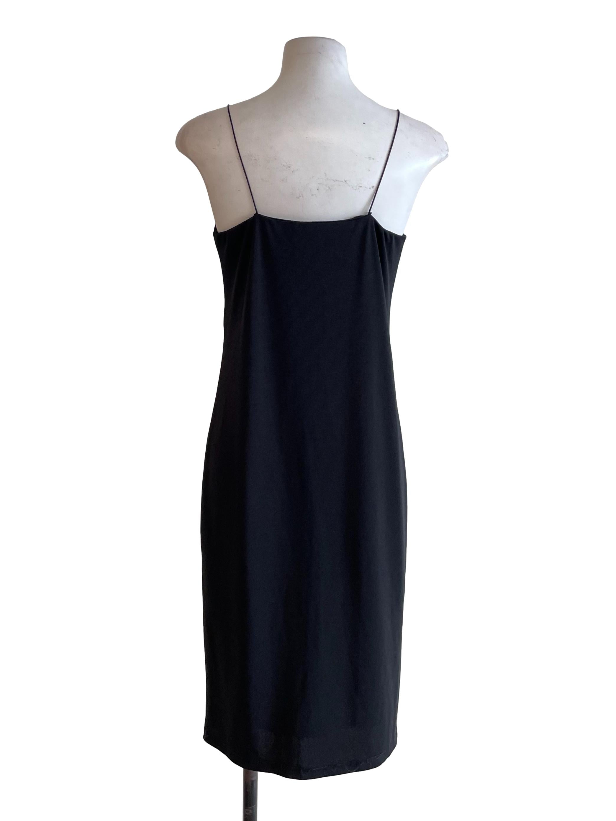 Black Thin Spaghetti Strap Dress