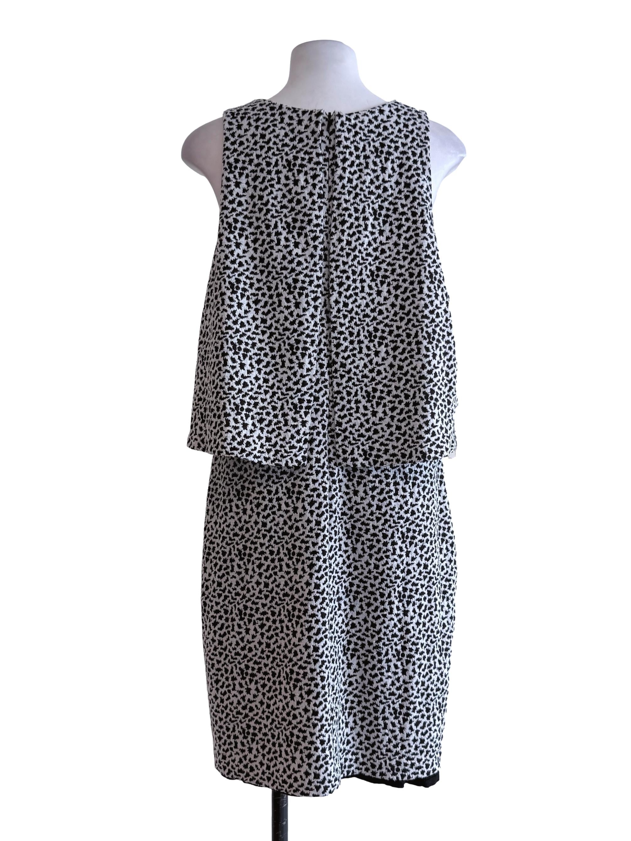 Black & White Pattern Sleeveless Dress