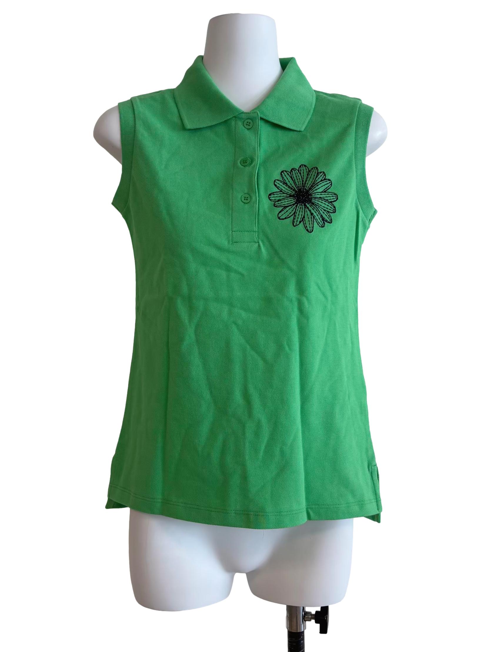 Parakeet Green Sleeveless Polo Shirt