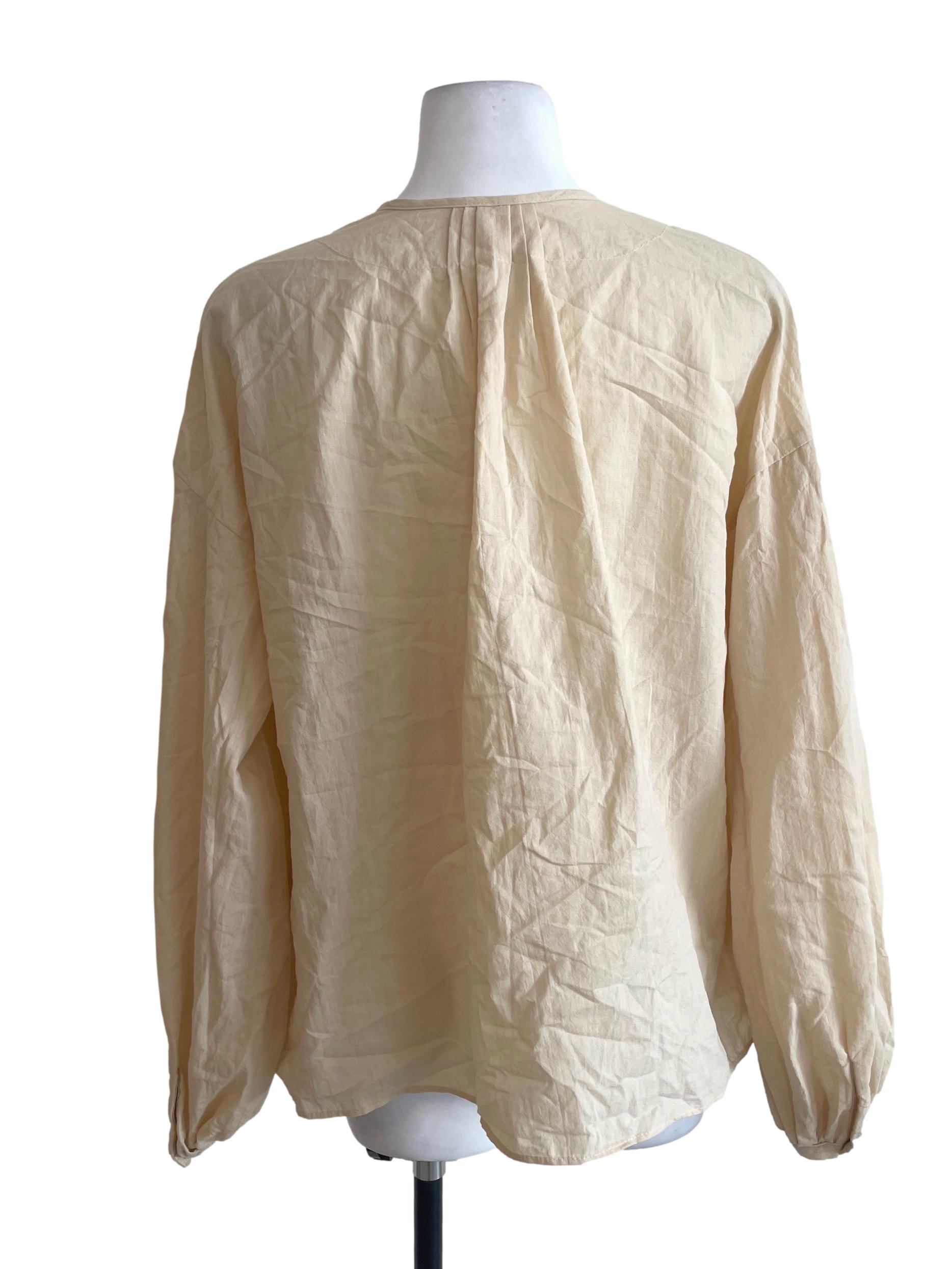 Light Yellow Button Up Blouse