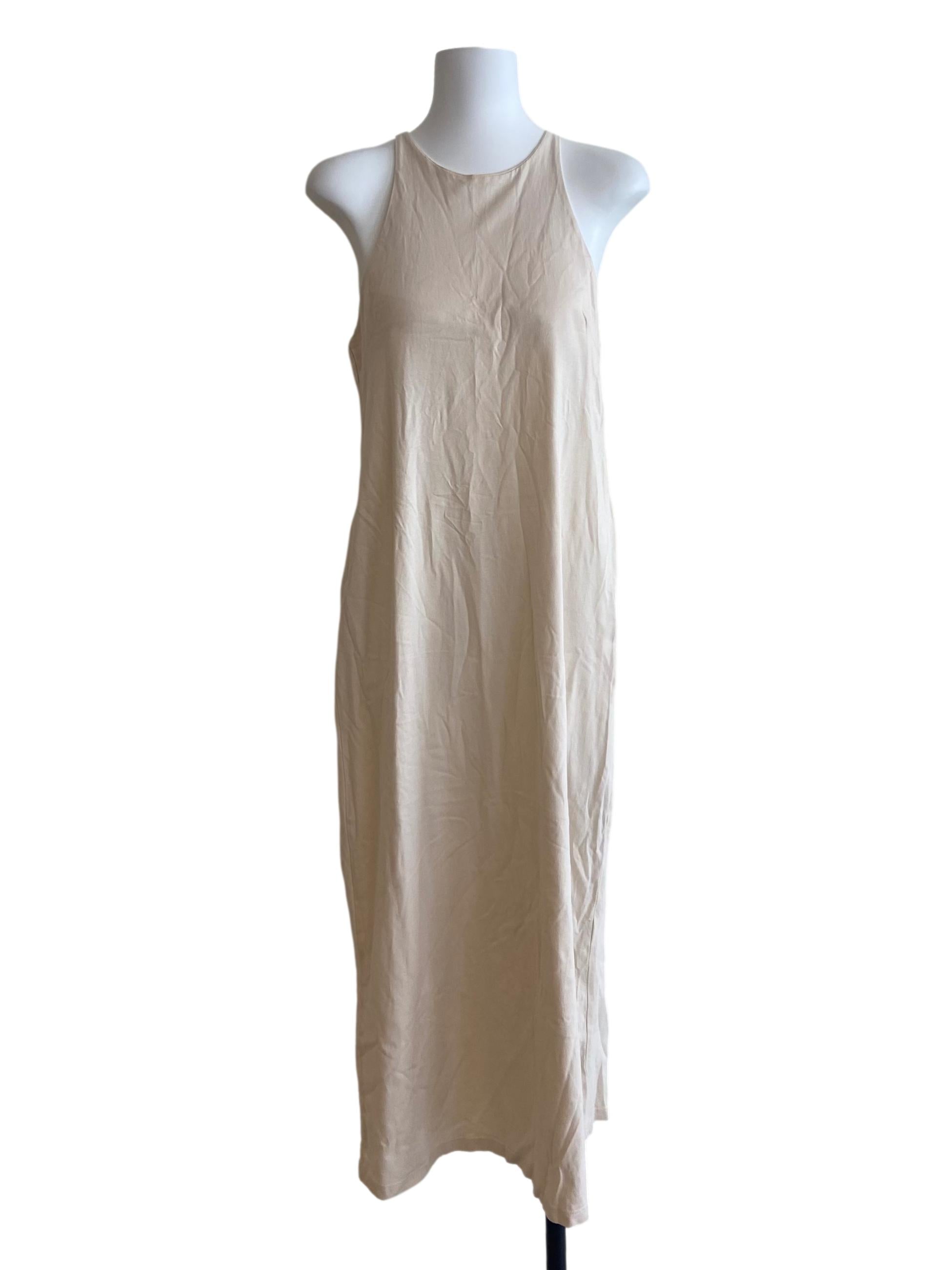 Egg Shell White Sleeveless Slip Dress
