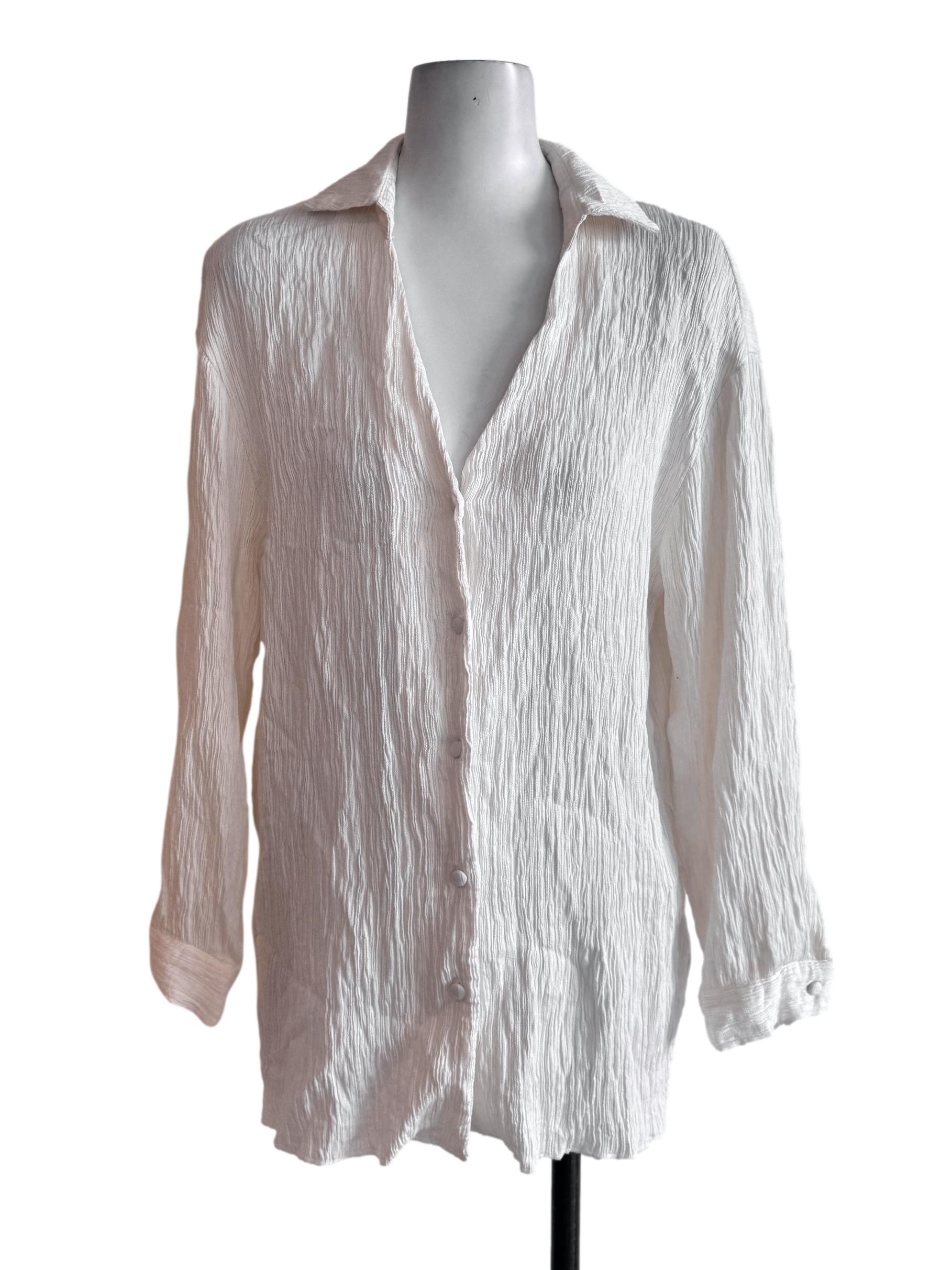 White Textured Shirt