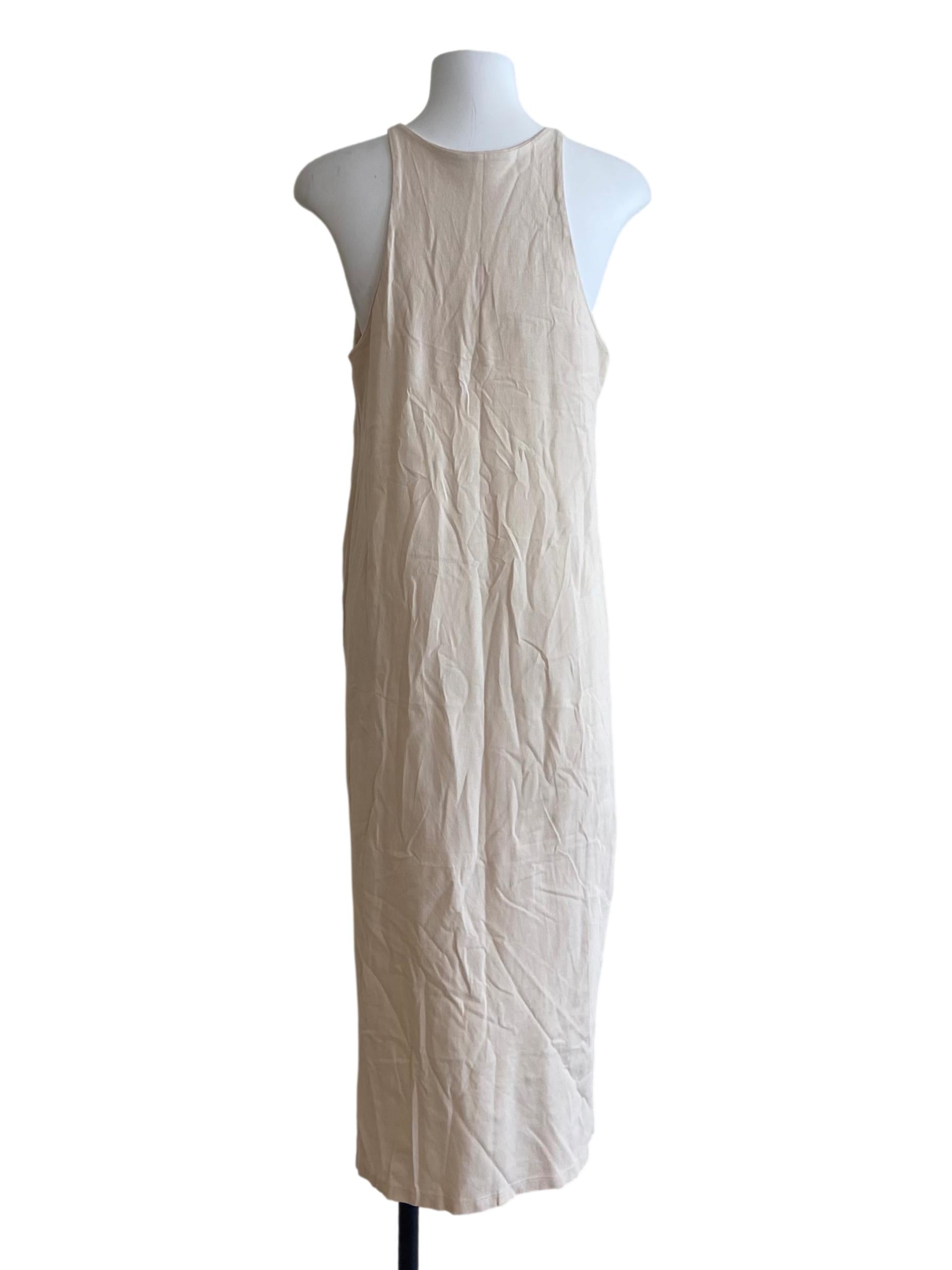 Egg Shell White Sleeveless Slip Dress