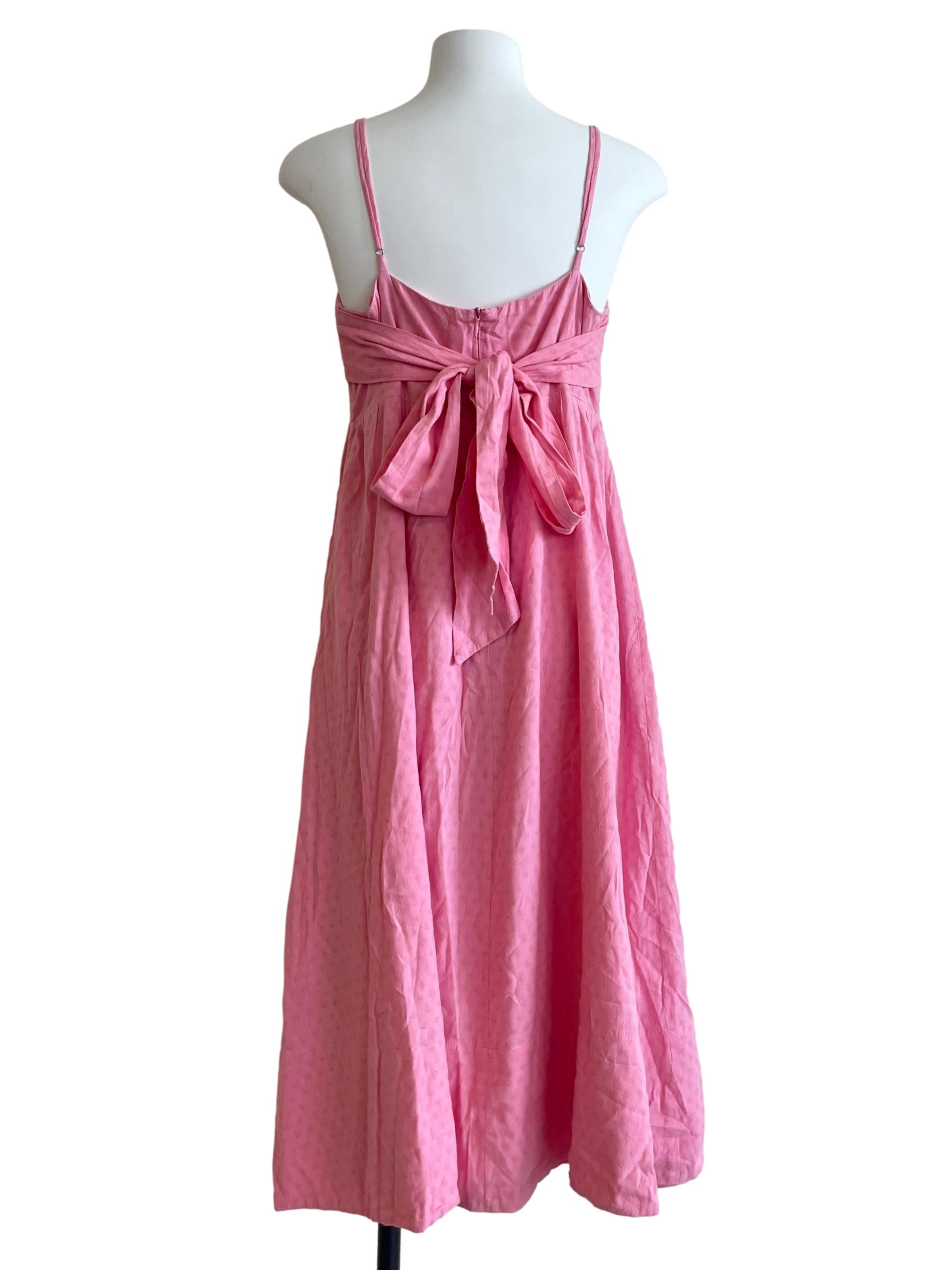 Punch Pink Spaghetti Strap Slip Dress