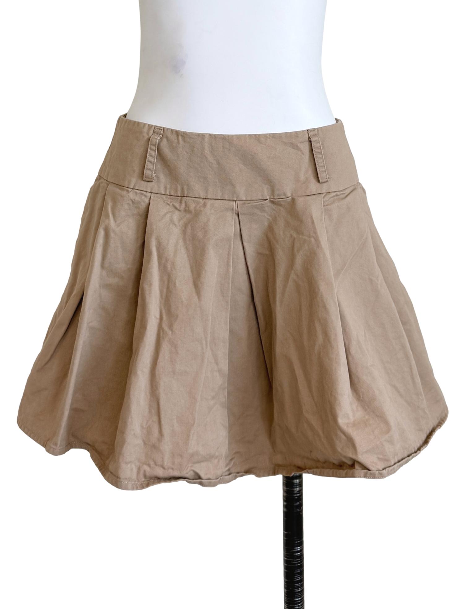 Peanut Brown Pleated Skirt