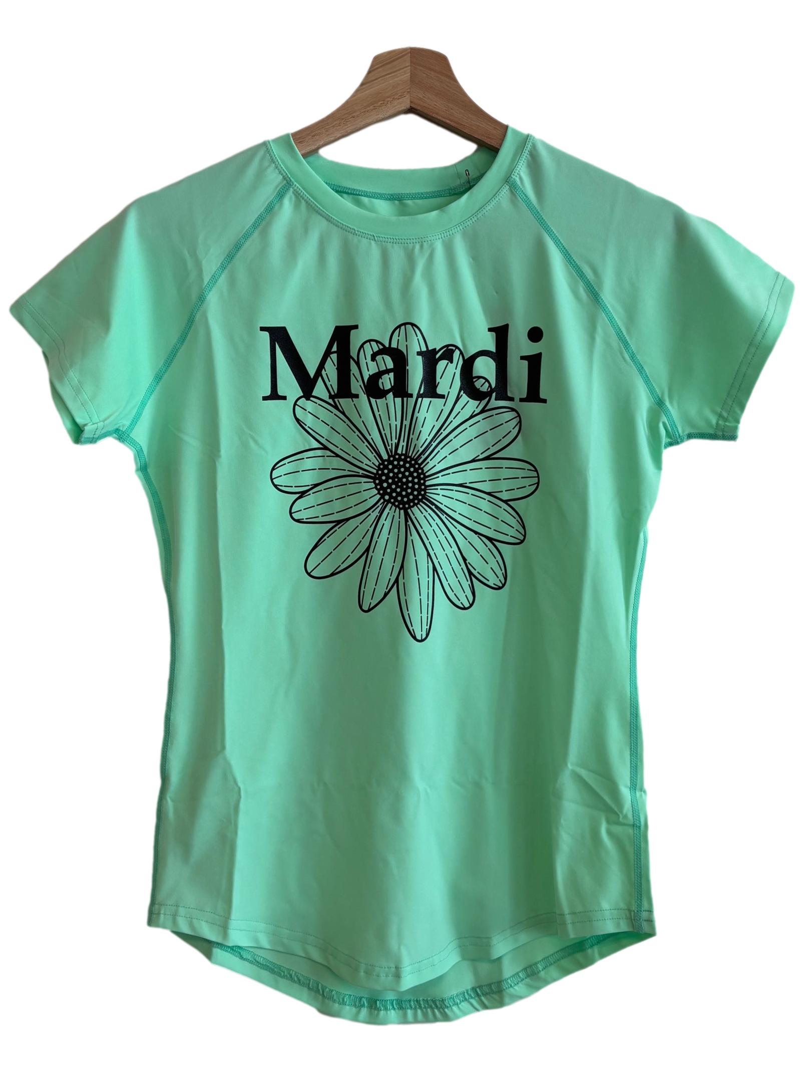 Light Green Fitted Graphic Tee