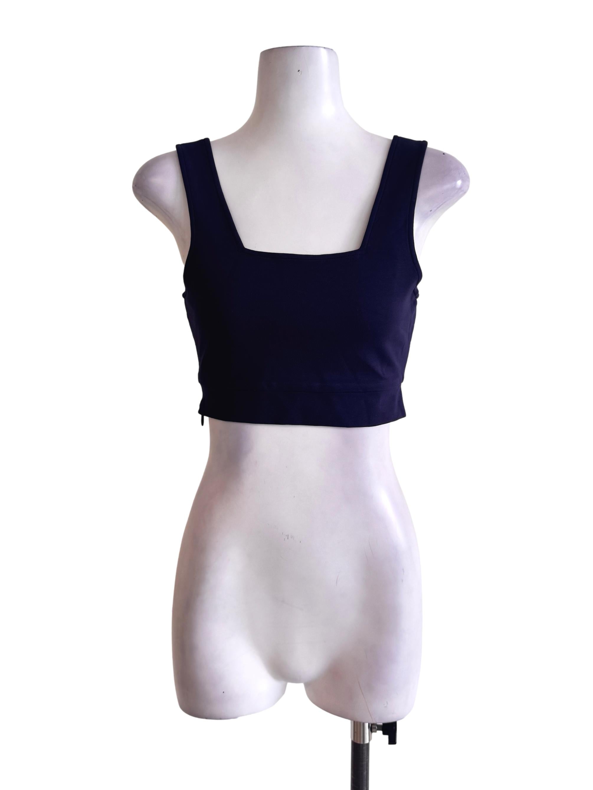 Navy Blue Crop Top YHF