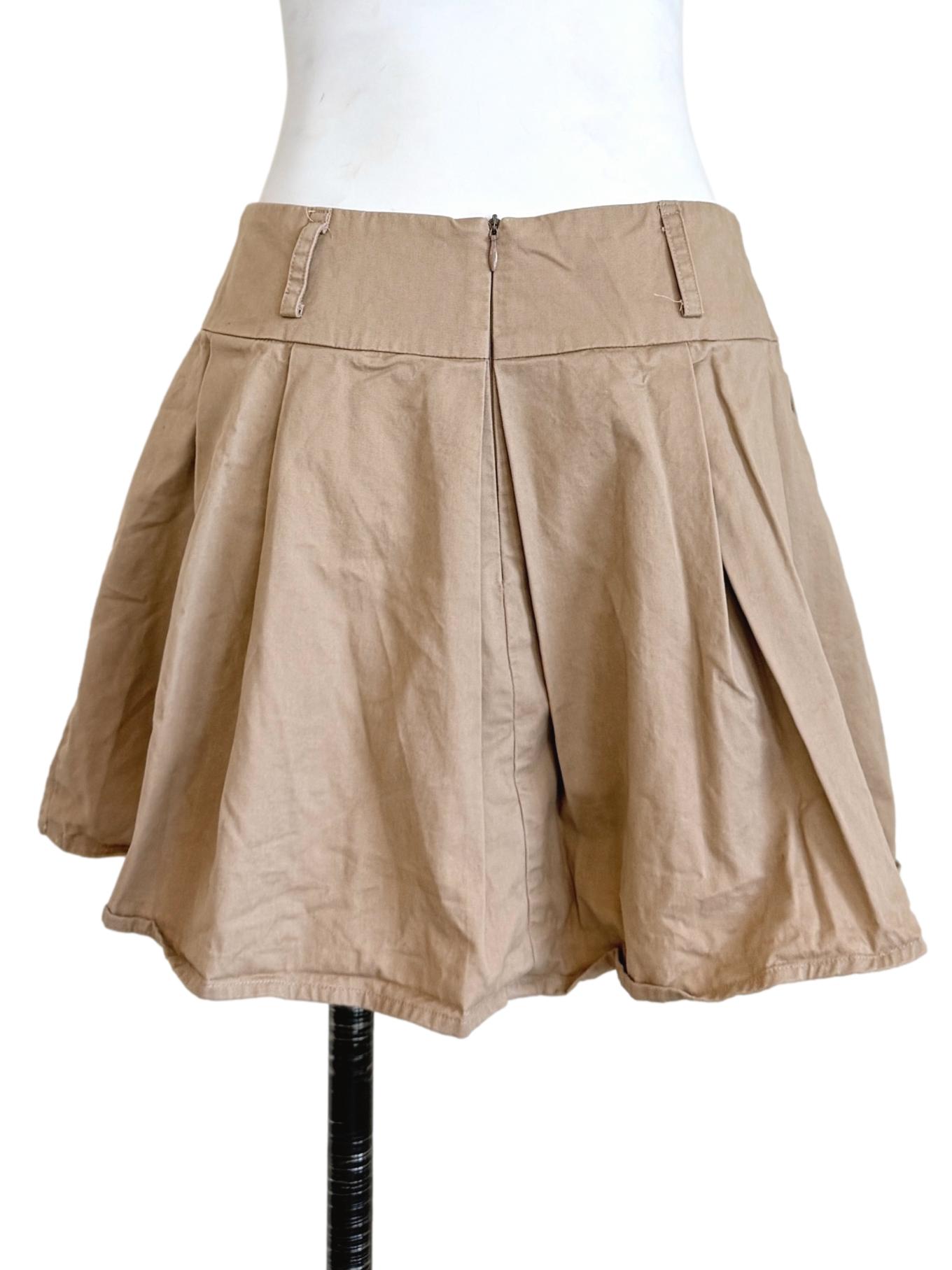Peanut Brown Pleated Skirt