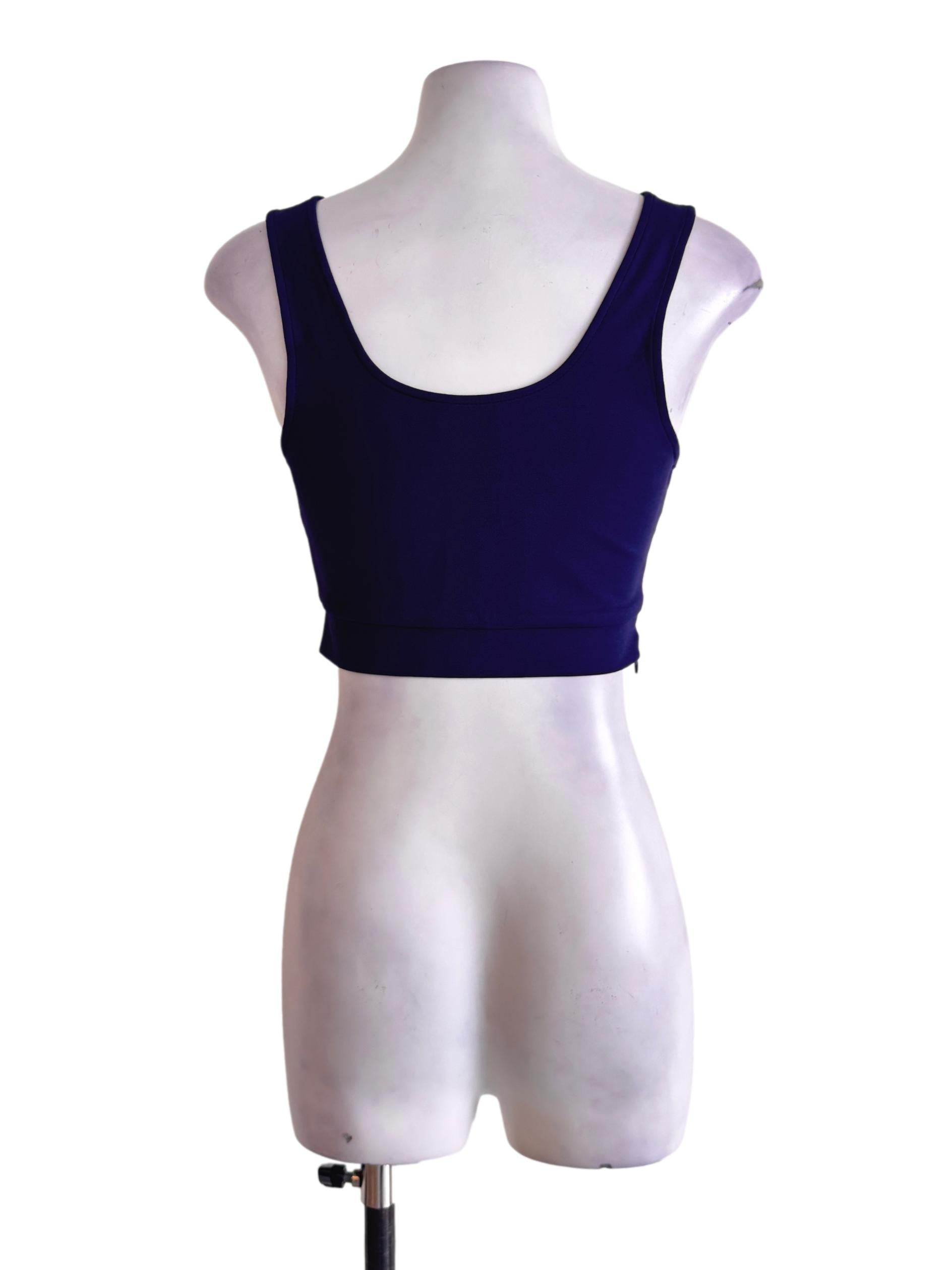 Navy Blue Crop Top YHF